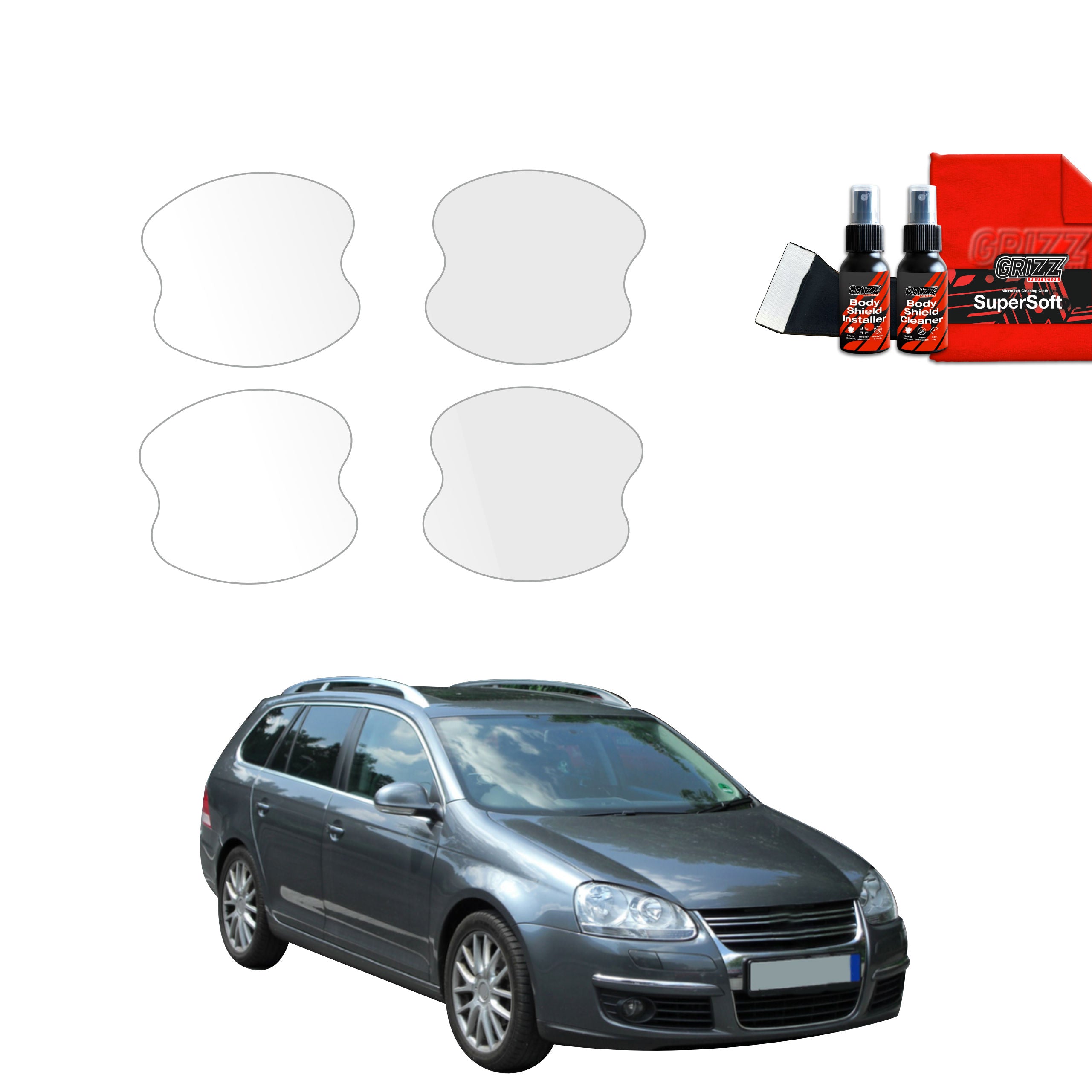 4in1 Schutzfolie Grizz Protector für Türgriffmulden - Volkswagen Golf 5 Variant (2003-2009)