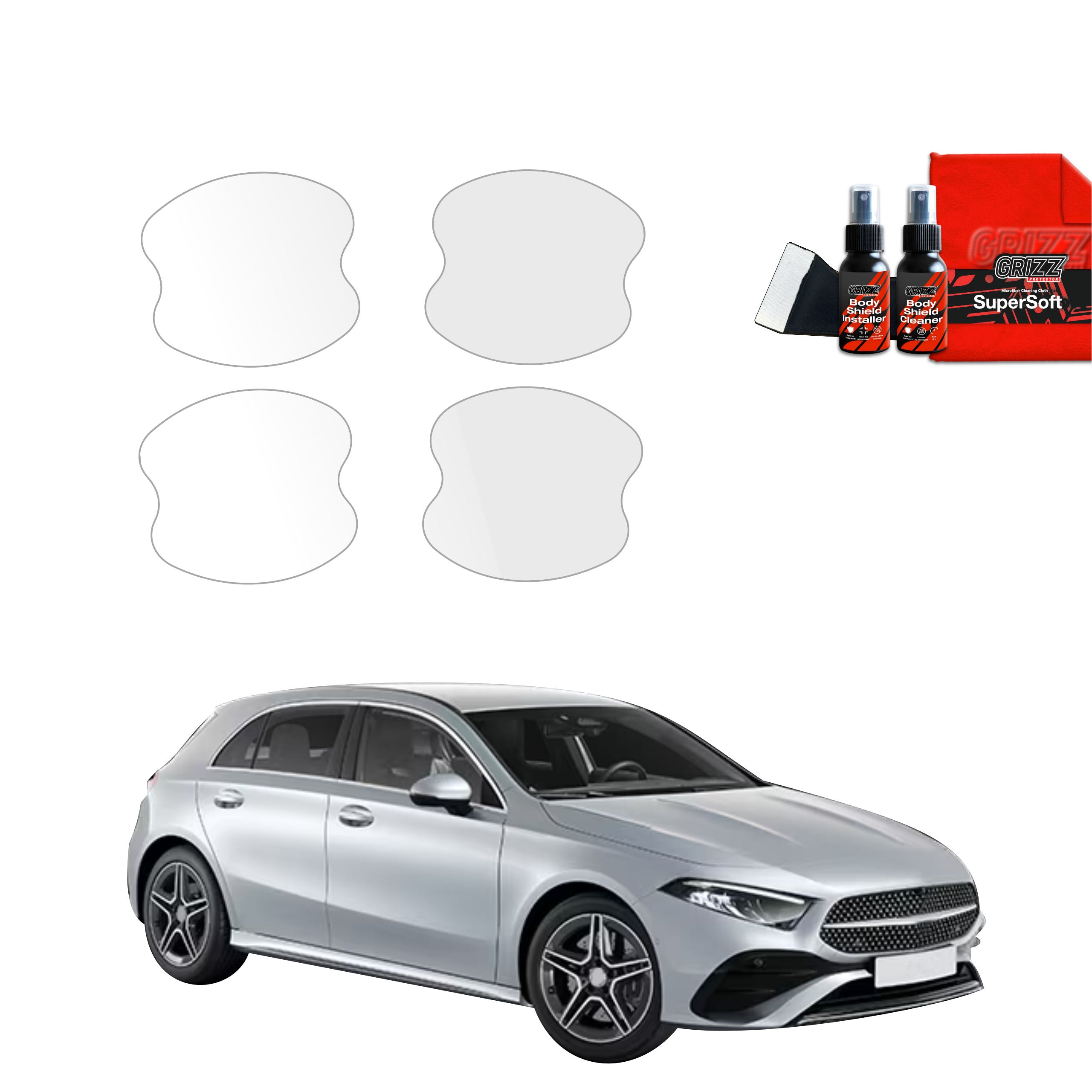 4in1 Schutzfolie Grizz Protector für Türgriffmulden - Mercedes A Klasse W177 (2018-2026)