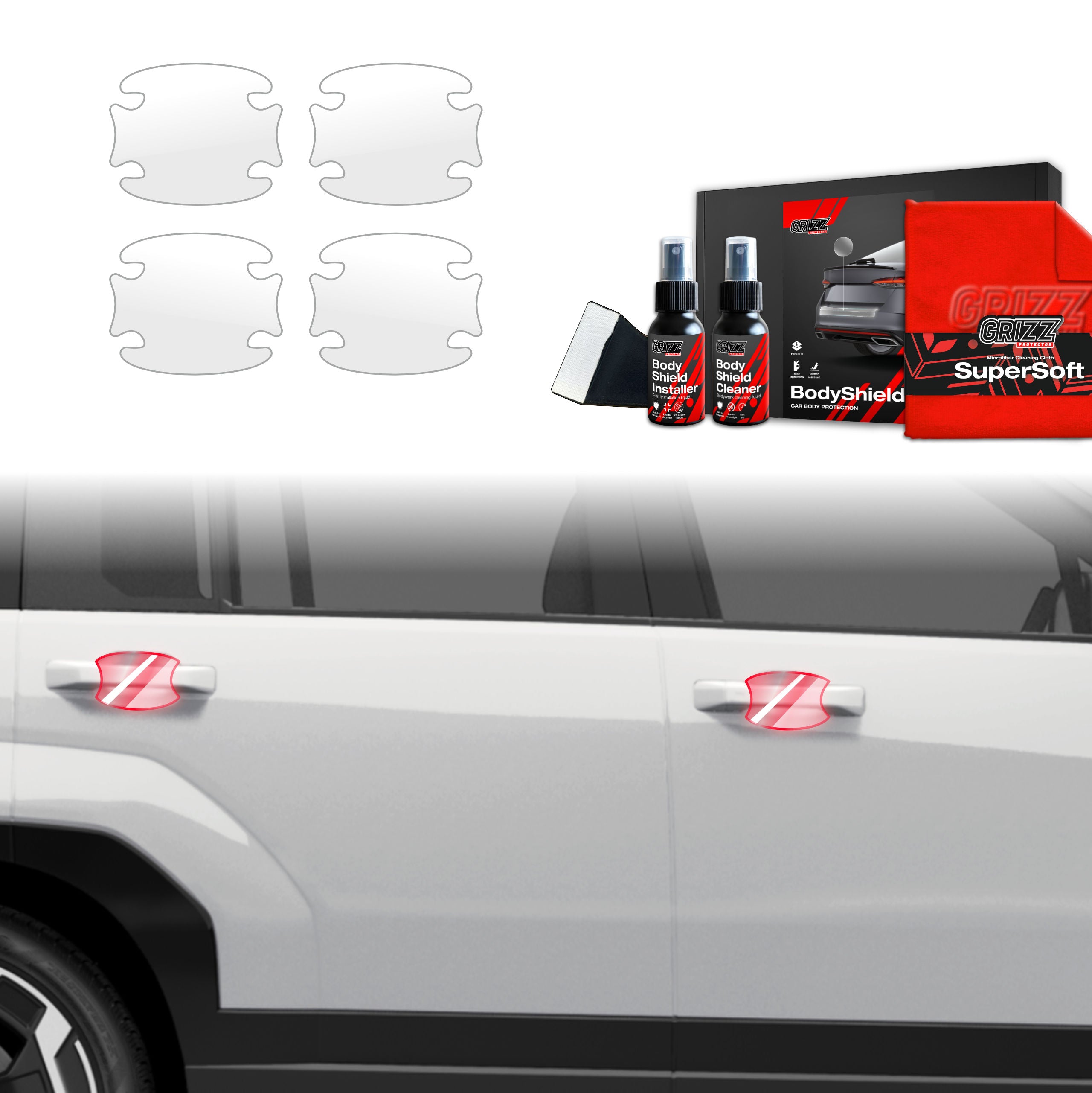 4in1 Schutzfolie Grizz Protector für Türgriffmulden - Hyundai Santa Fe (2023-2026)