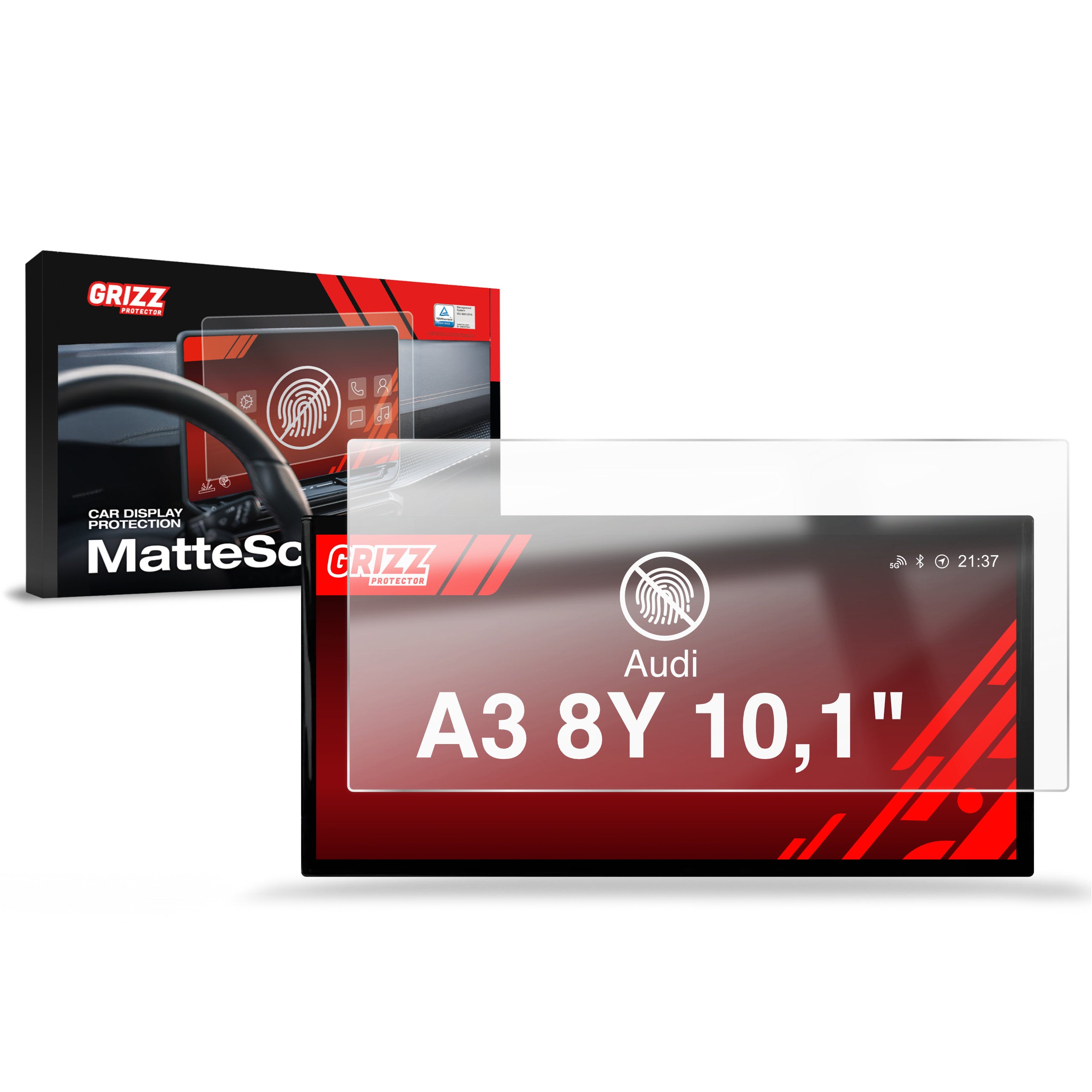 Matte Autodisplayfolie für Audi A3 8Y (2020-2026), Grizz Protector
