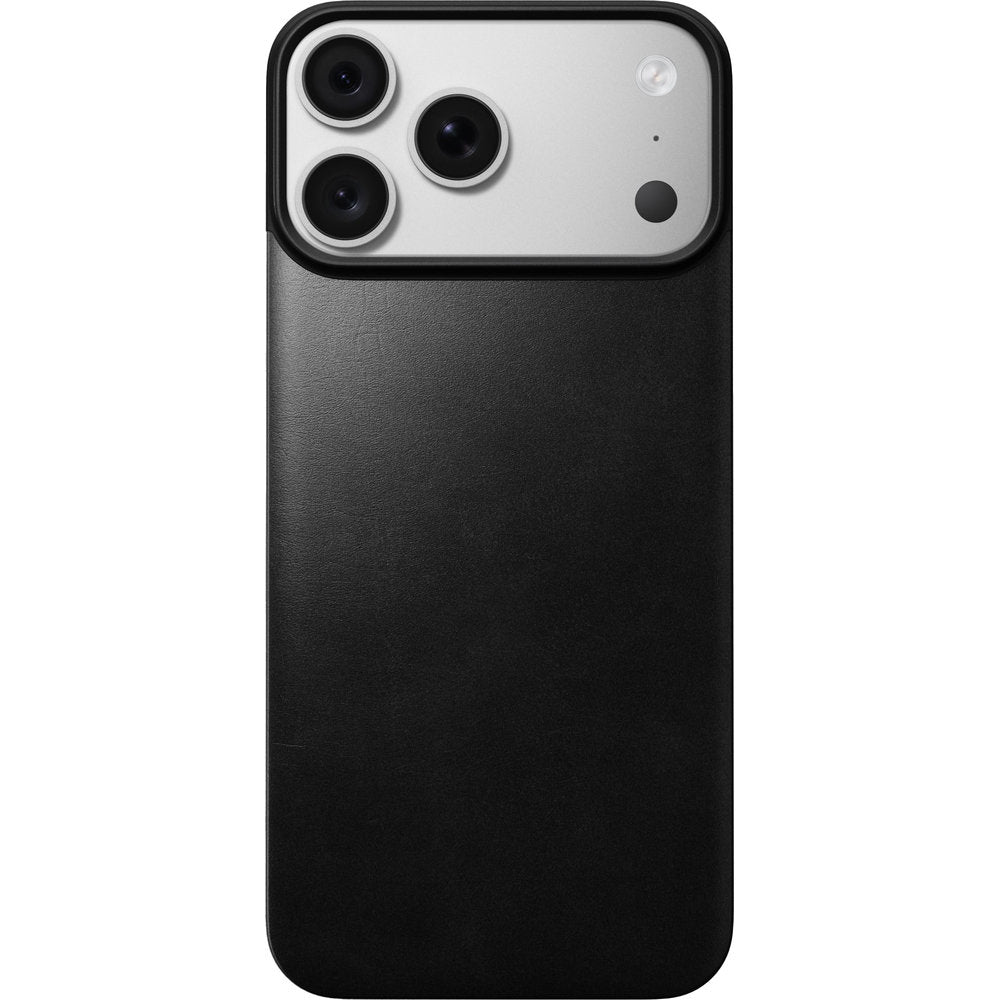 Leder Handyhülle für iPhone 18 Pro Max / 17 Pro Max, Nomad Magnetic Leather Back Horween Series mit MagSafe, Schwarz (2/8)