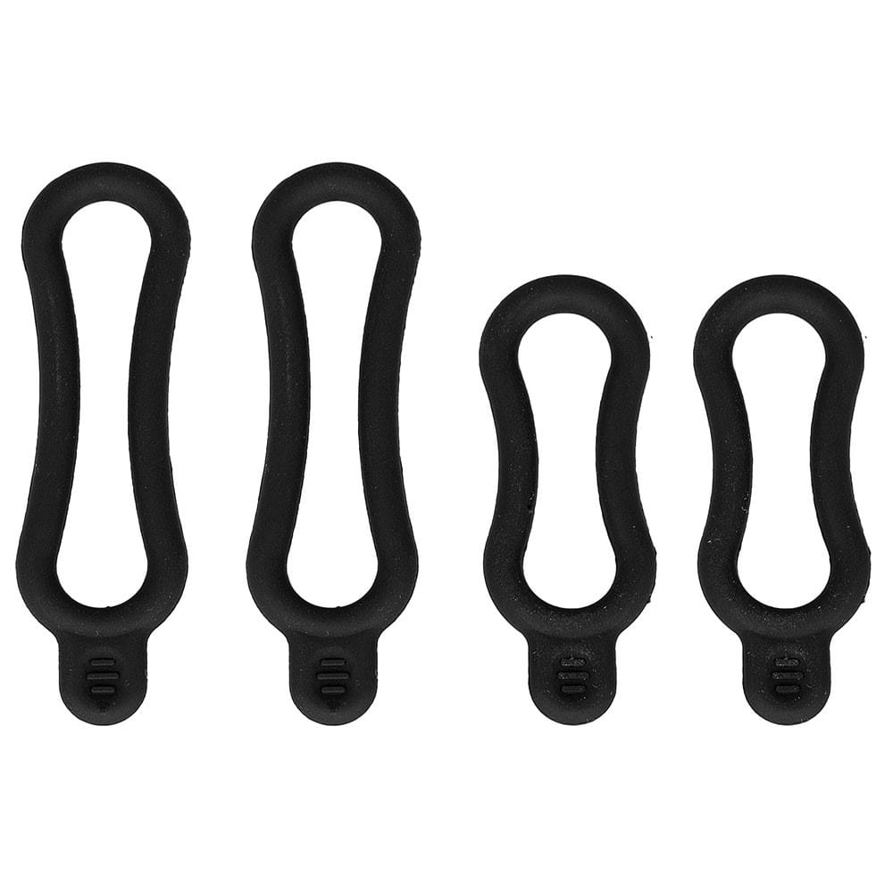 Set of four black silicone loops for bike flashlight mounts, Vayox VA0076