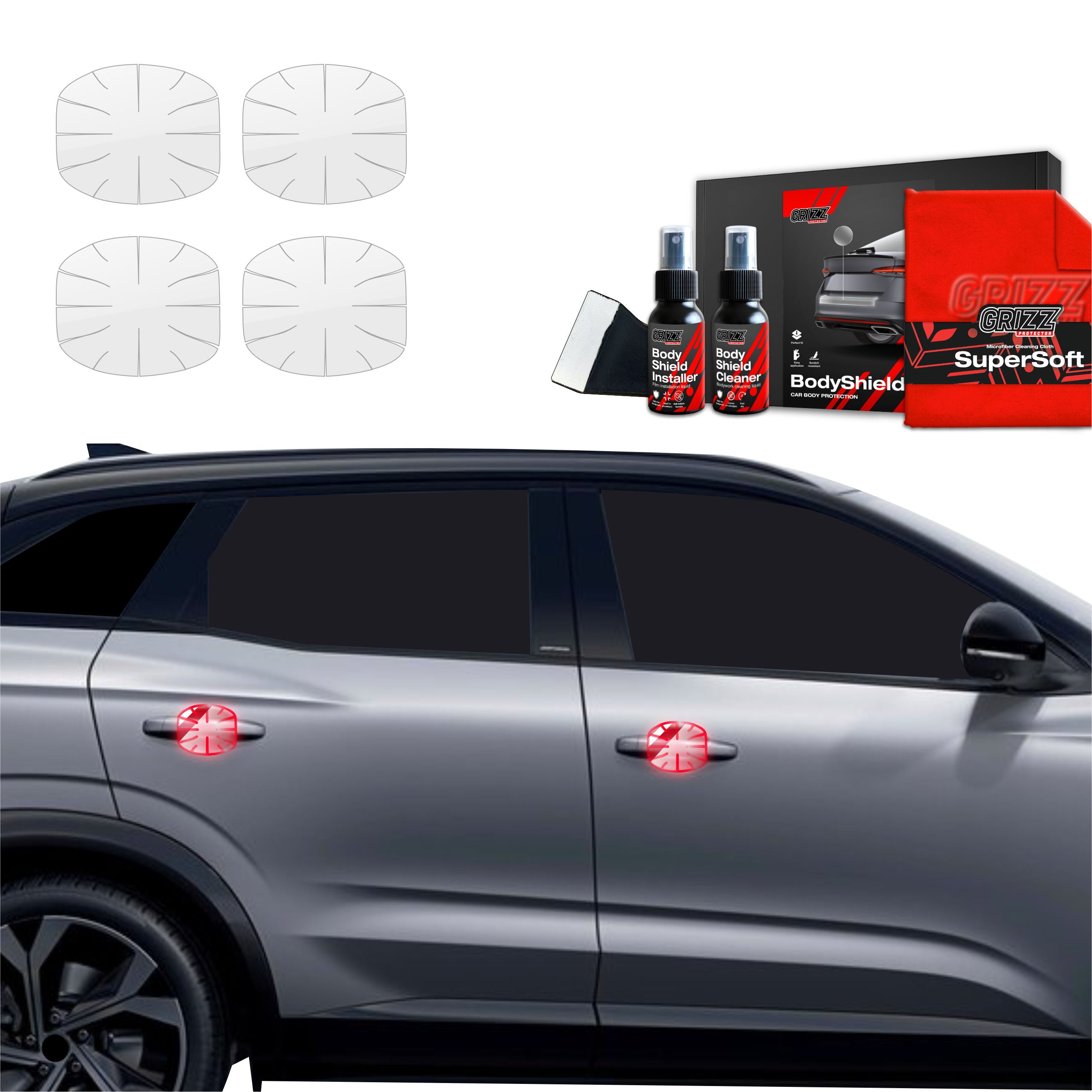 4in1 Schutzfolie Grizz Protector für Türgriffmulden - Renault Austral (2022-2026)