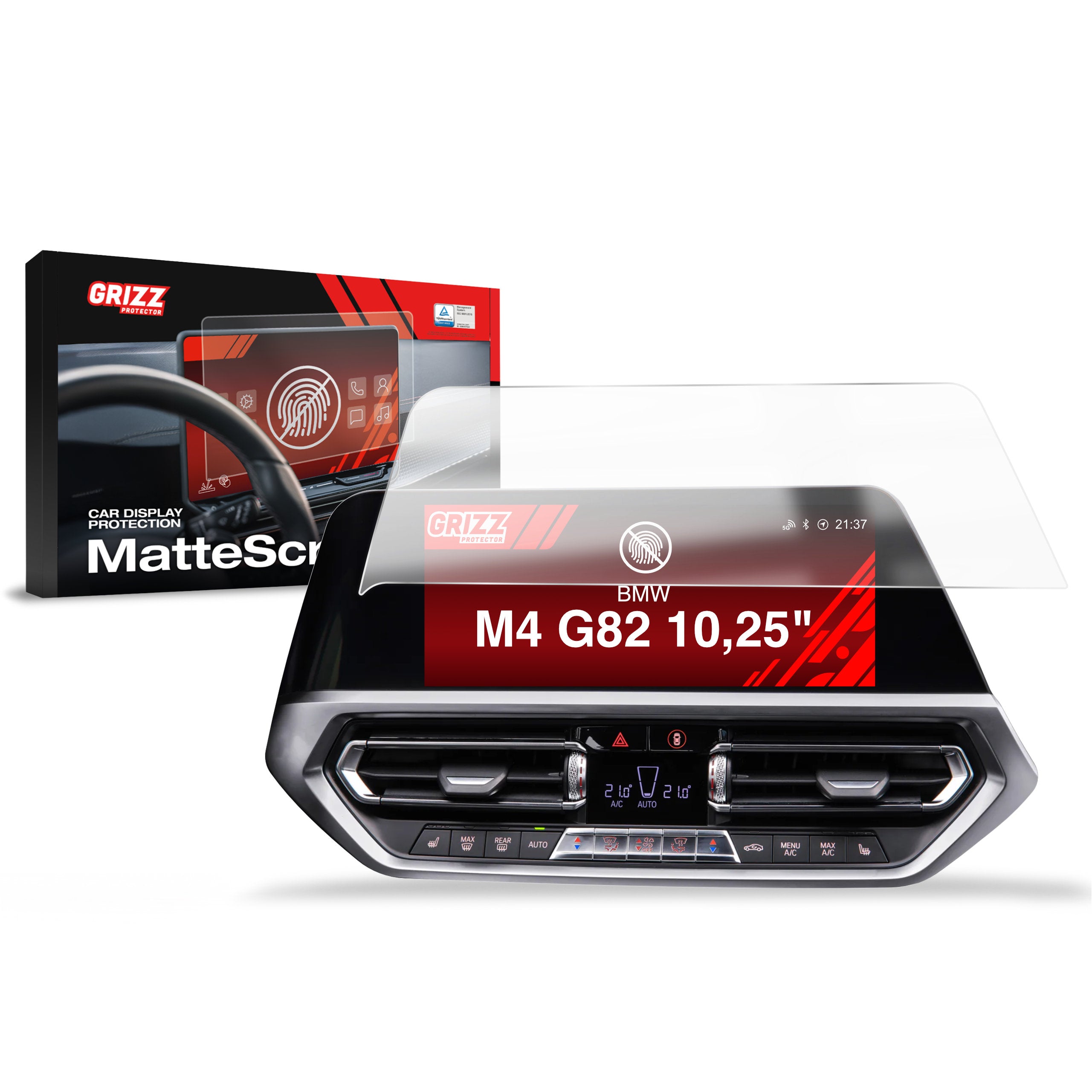 Matte Autodisplayfolie für BMW M4 G82 10,25" (2019-2023), Grizz Protector