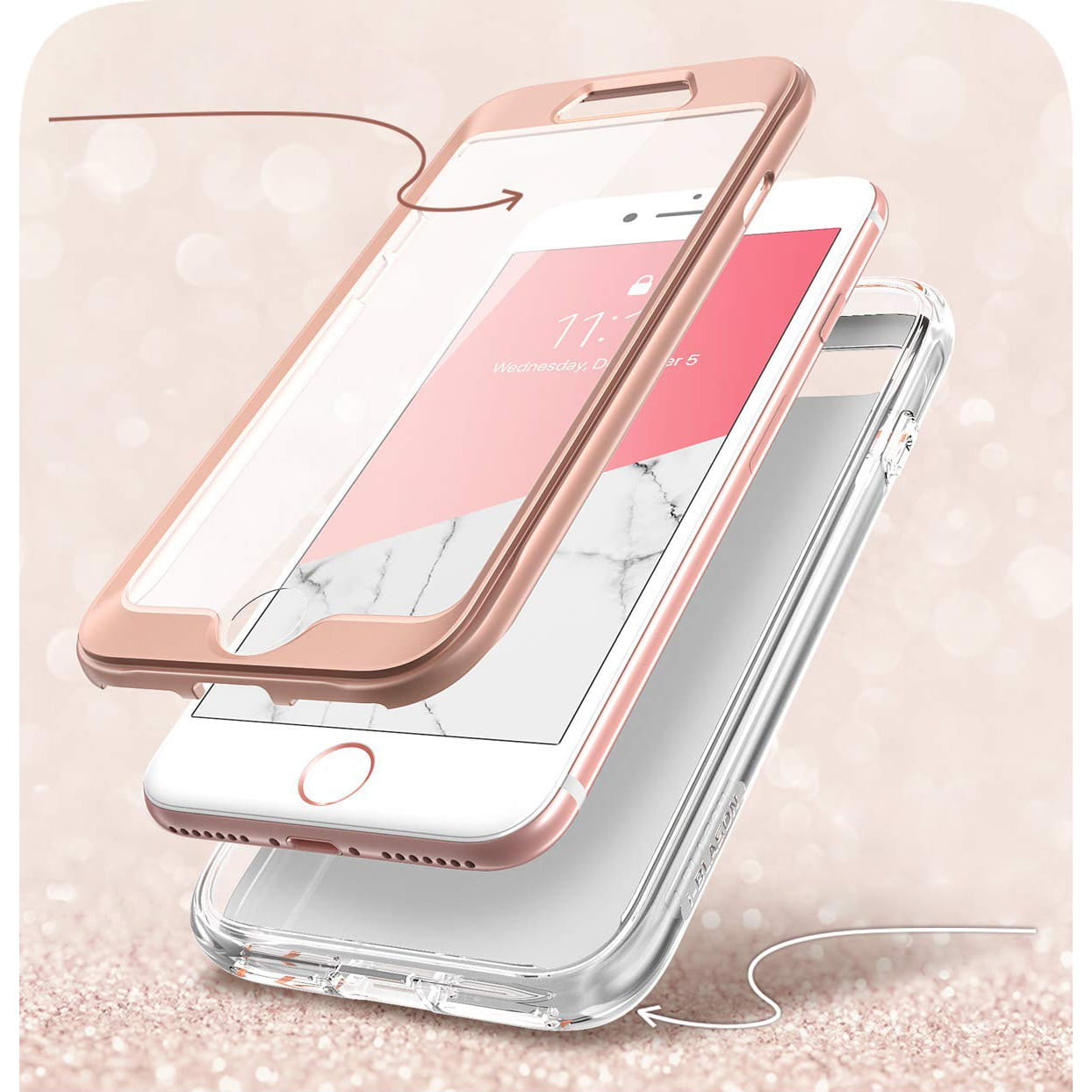 Schutzhülle Supcase i-Blason Cosmo SP für iPhone SE 2022/2020 8/7 rosa