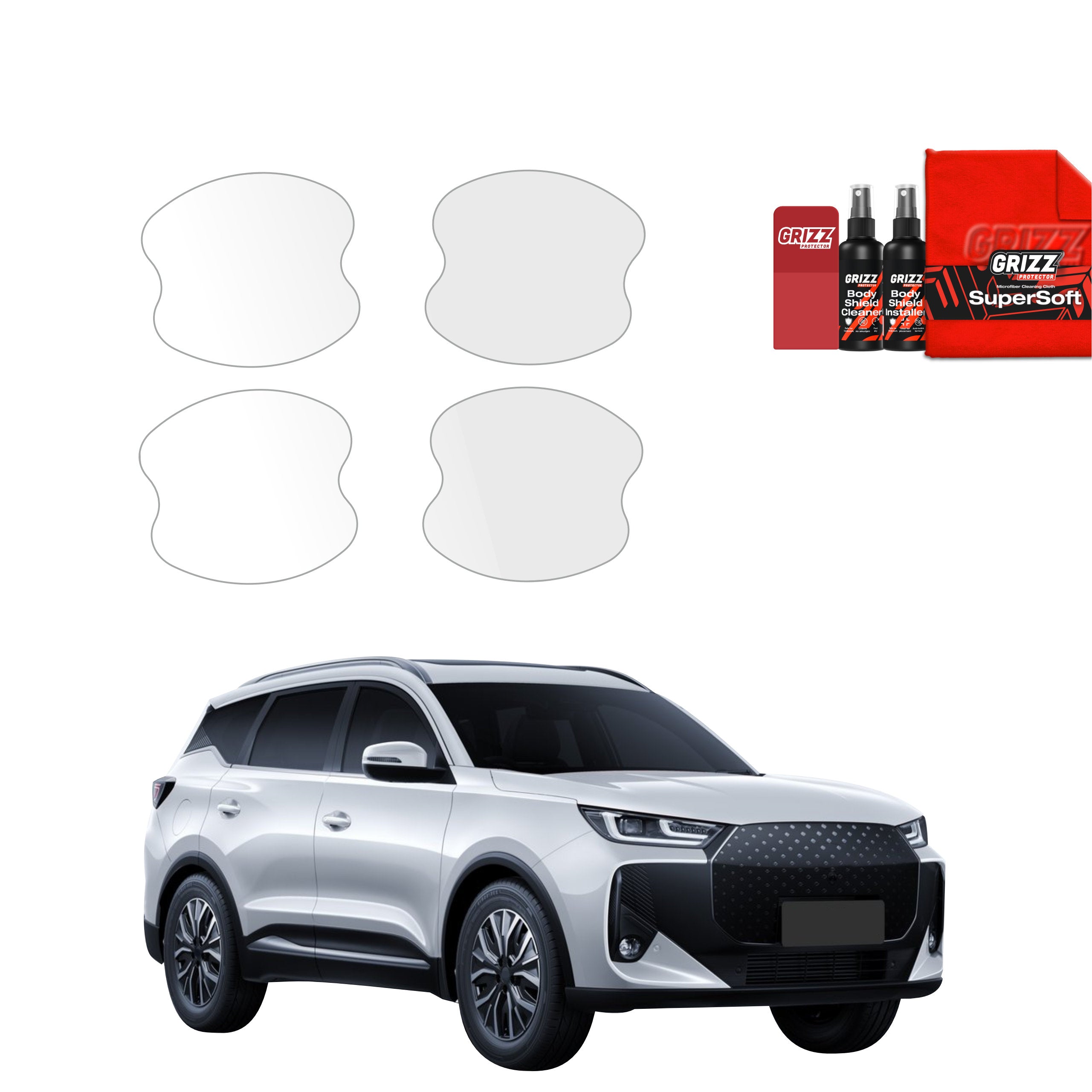 4in1 Schutzfolie Grizz Protector für Türgriffmulden - Chery Tiggo 7 (2025-2026)
