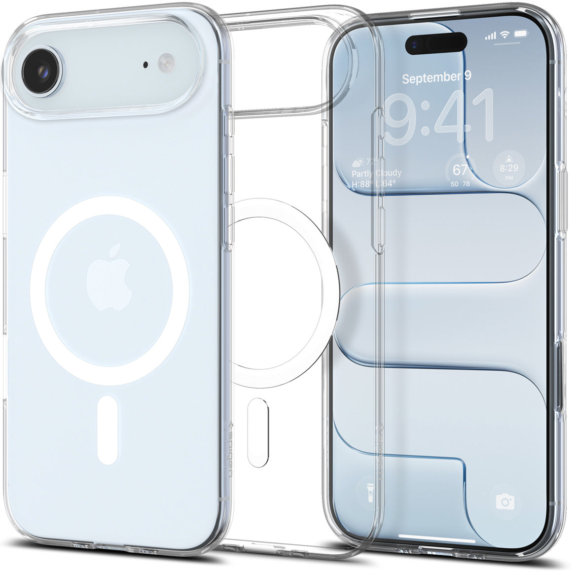 Handyhülle für iPhone Air, Spigen Liquid Crystal Mag mit MagSafe, Transparent-Weiß