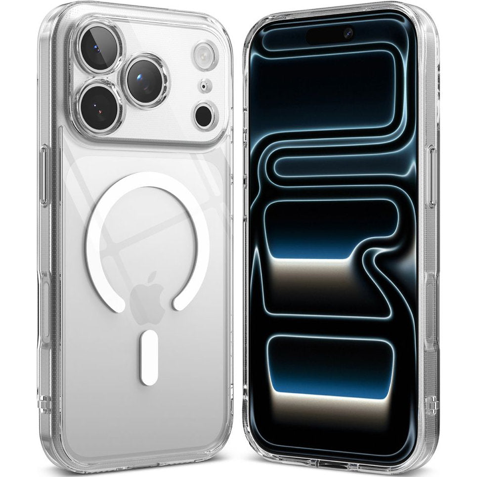 Handyhülle für iPhone 18 Pro Max / 17 Pro Max, Ringke Fusion Magnetic mit MagSafe, Transparent und Weiß (1/9)