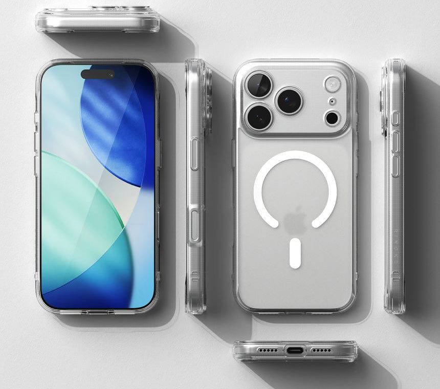 Handyhülle für iPhone 18 Pro Max / 17 Pro Max, Ringke Fusion Magnetic mit MagSafe, Transparent und Weiß (5/8)