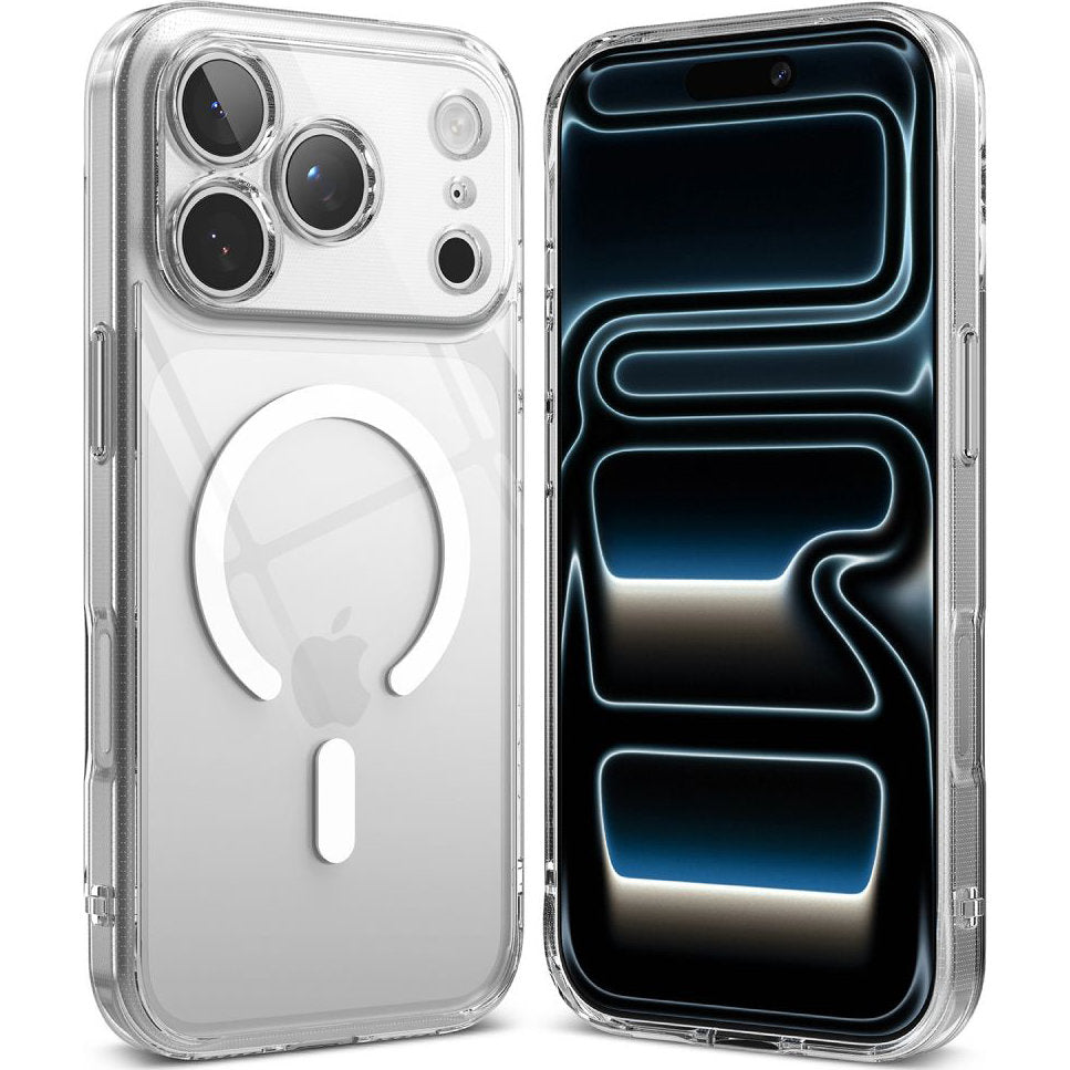Handyhülle für iPhone 18 Pro / 17 Pro, Ringke Fusion Magnetic mit MagSafe, Transparent und Weiß (1/9)