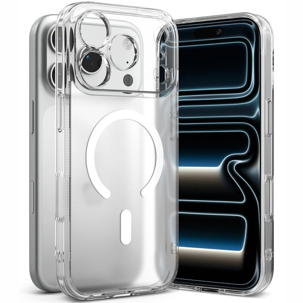 Handyhülle für iPhone 18 Pro / 17 Pro, Ringke Fusion Magnetic mit MagSafe, Transparent und Weiß (1/8)