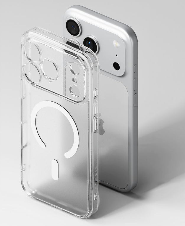Handyhülle für iPhone 18 Pro / 17 Pro, Ringke Fusion Magnetic mit MagSafe, Transparent und Weiß (6/8)