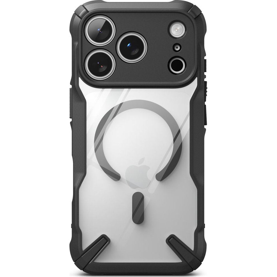 Handyhülle für iPhone 18 Pro / 17 Pro, Ringke Fusion X Magnetic mit MagSafe, Transparent mit Schwarzen Rahmen (4/11)