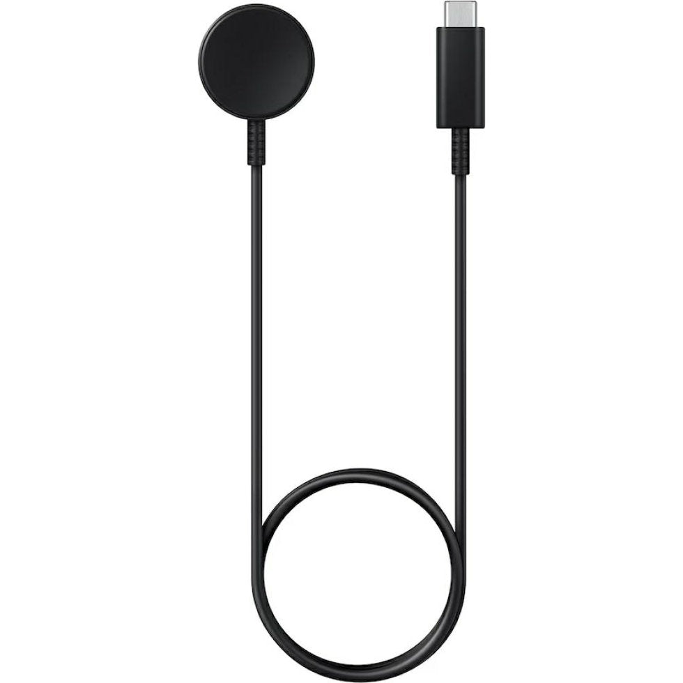 Induktives Ladegerät für Galaxy Watch-Uhren, Samsung Watch Fast Wireless Charger EP-OL300, 10W, mit integriertem USB-C-Kabel 0,8 m, Schwarz (1/4)