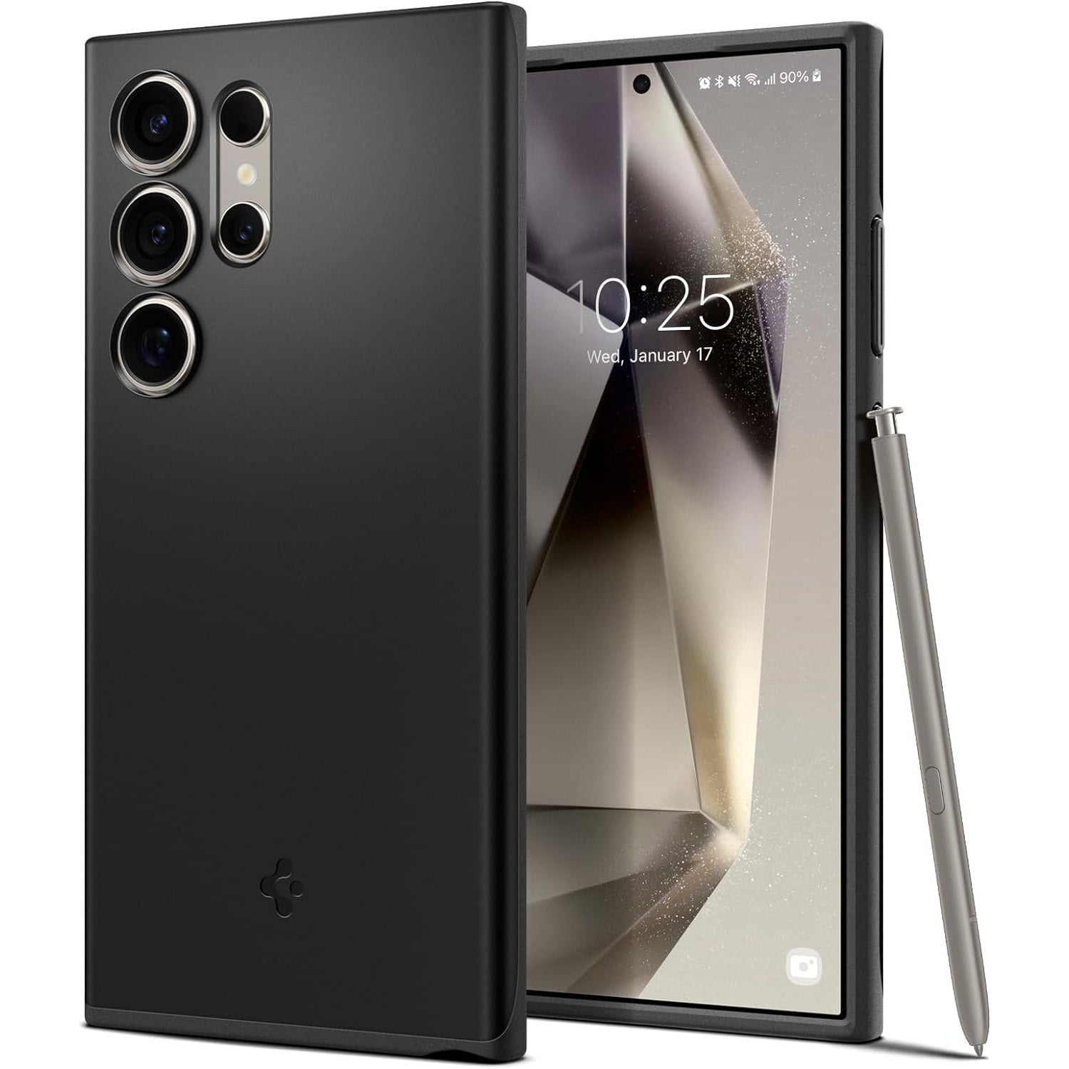 Schutzhülle für Galaxy S24 Ultra, Spigen Thin Fit, Schwarz