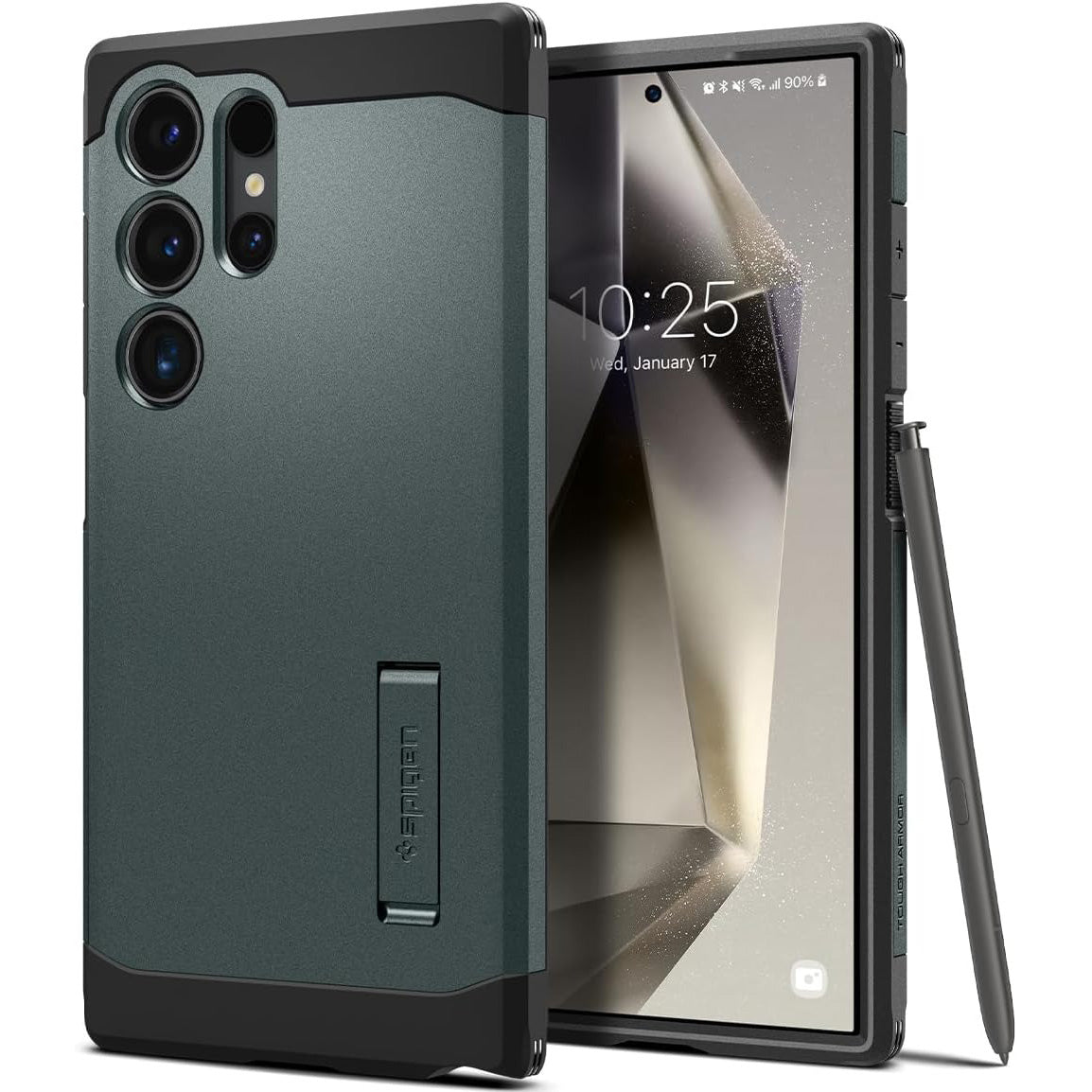 Schutzhülle für Galaxy S24 Ultra, Spigen Tough Armor, Grün