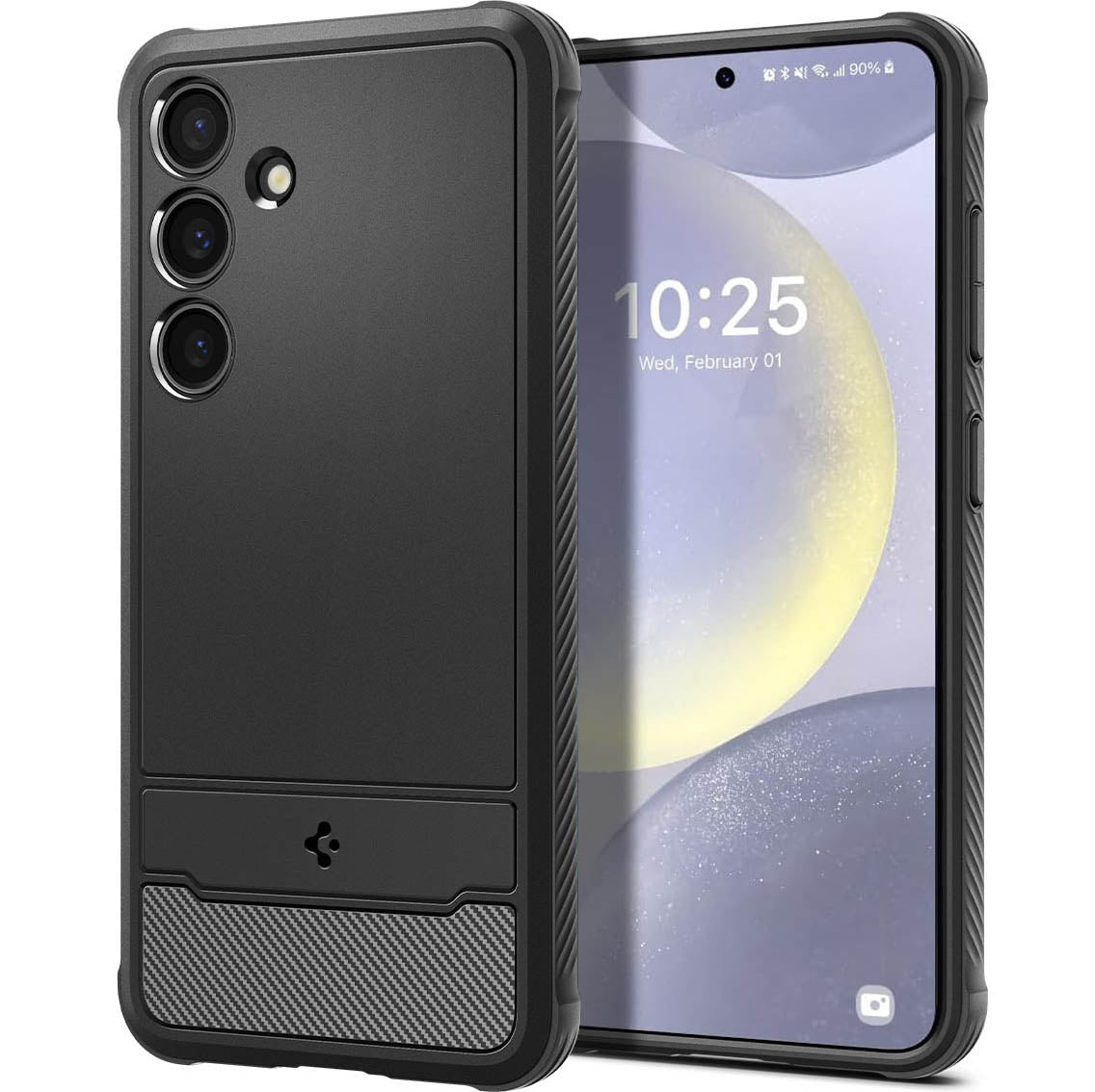 Schutzhülle für Galaxy S24 Plus, Spigen Rugged Armor, Schwarz