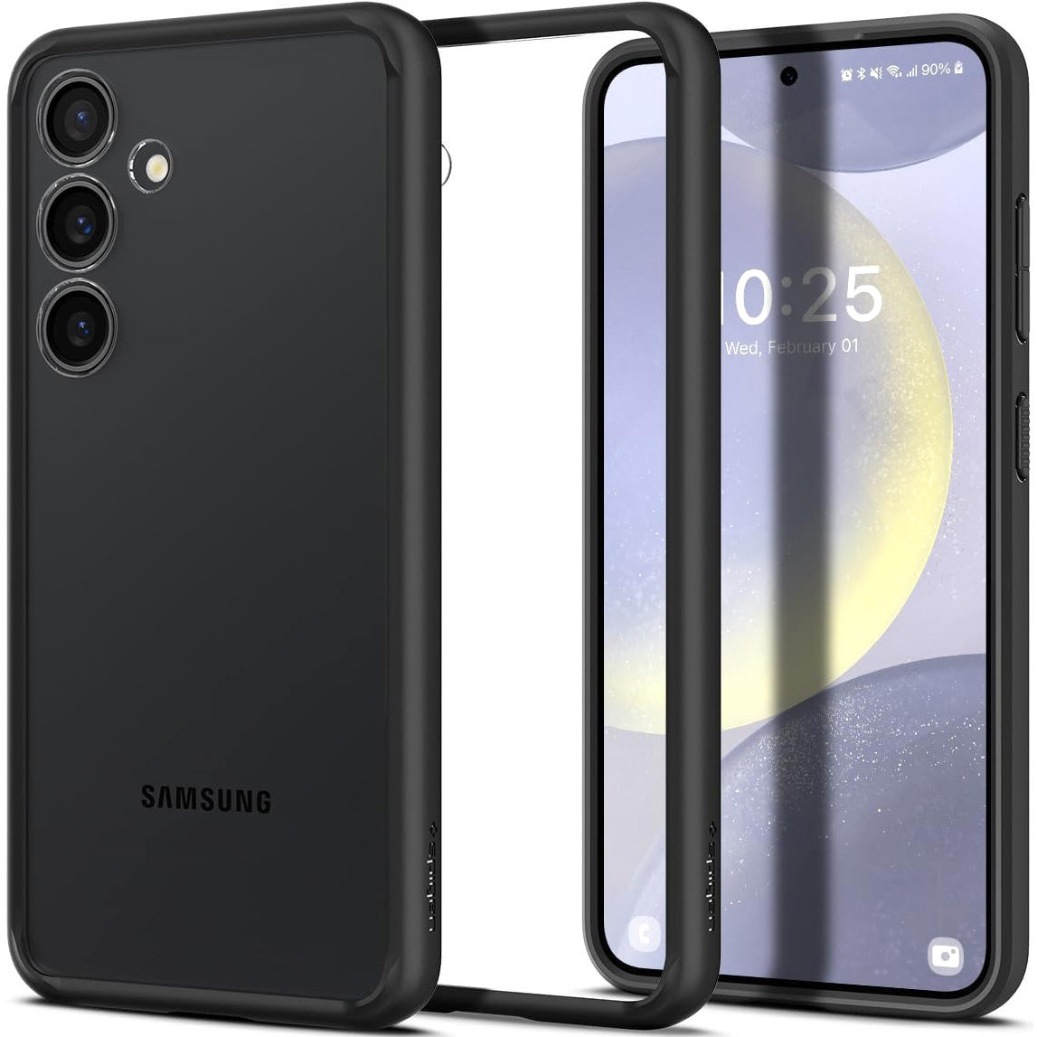 Schutzhülle für Galaxy S24 Plus, Spigen Ultra Hybrid, Transparent-Schwarz