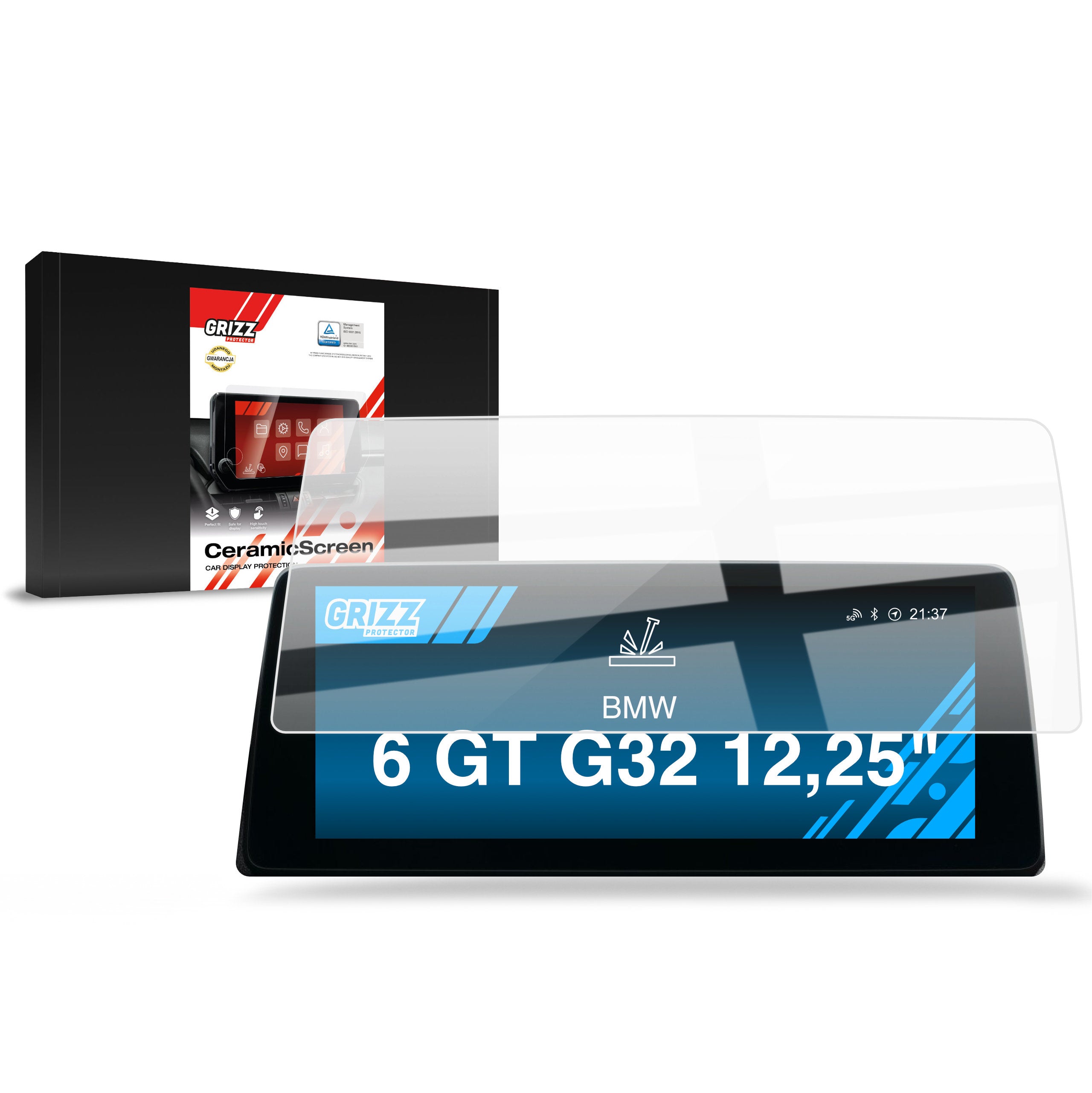 Keramische Autodisplayfolie für BMW 6 GT G32 12,25" (2020-2023), Grizz Protector