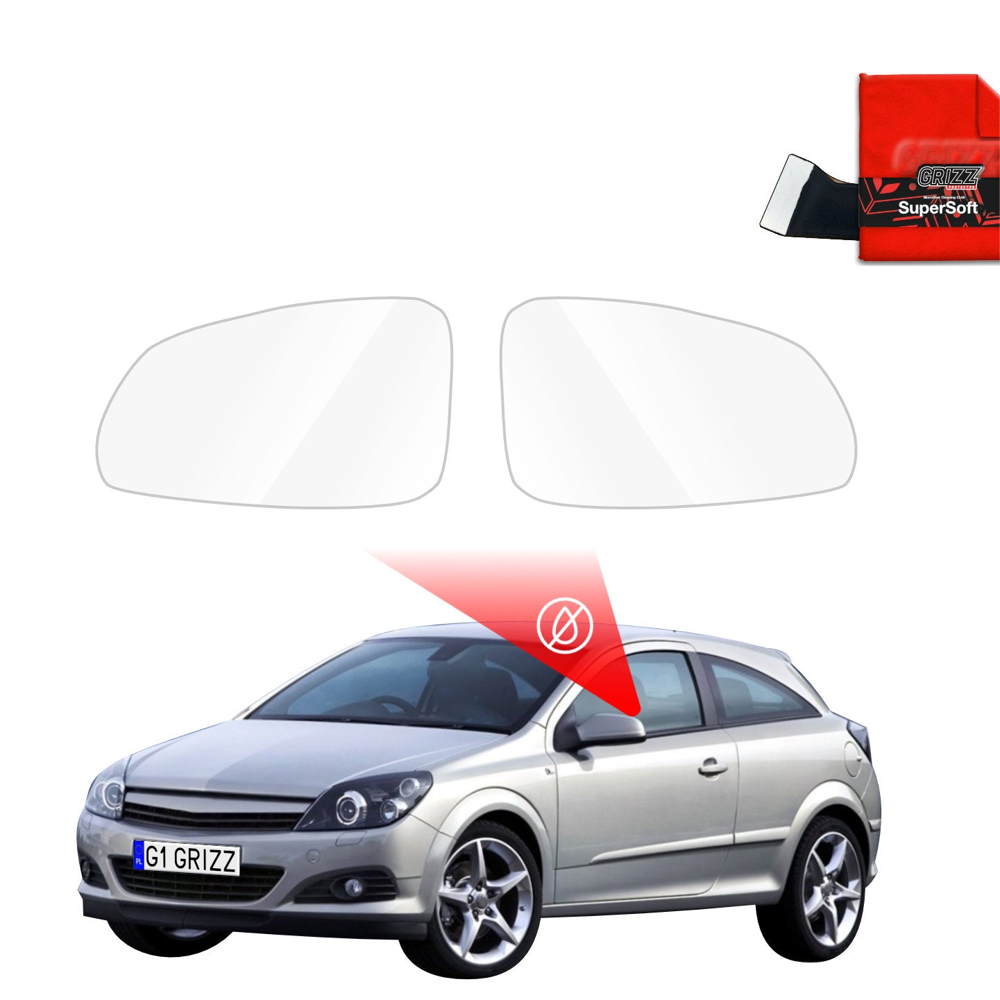 Regenschutzfolie Grizz Protector für Außenspiegel - Opel Astra H Hatchback 3D (2004-2010)