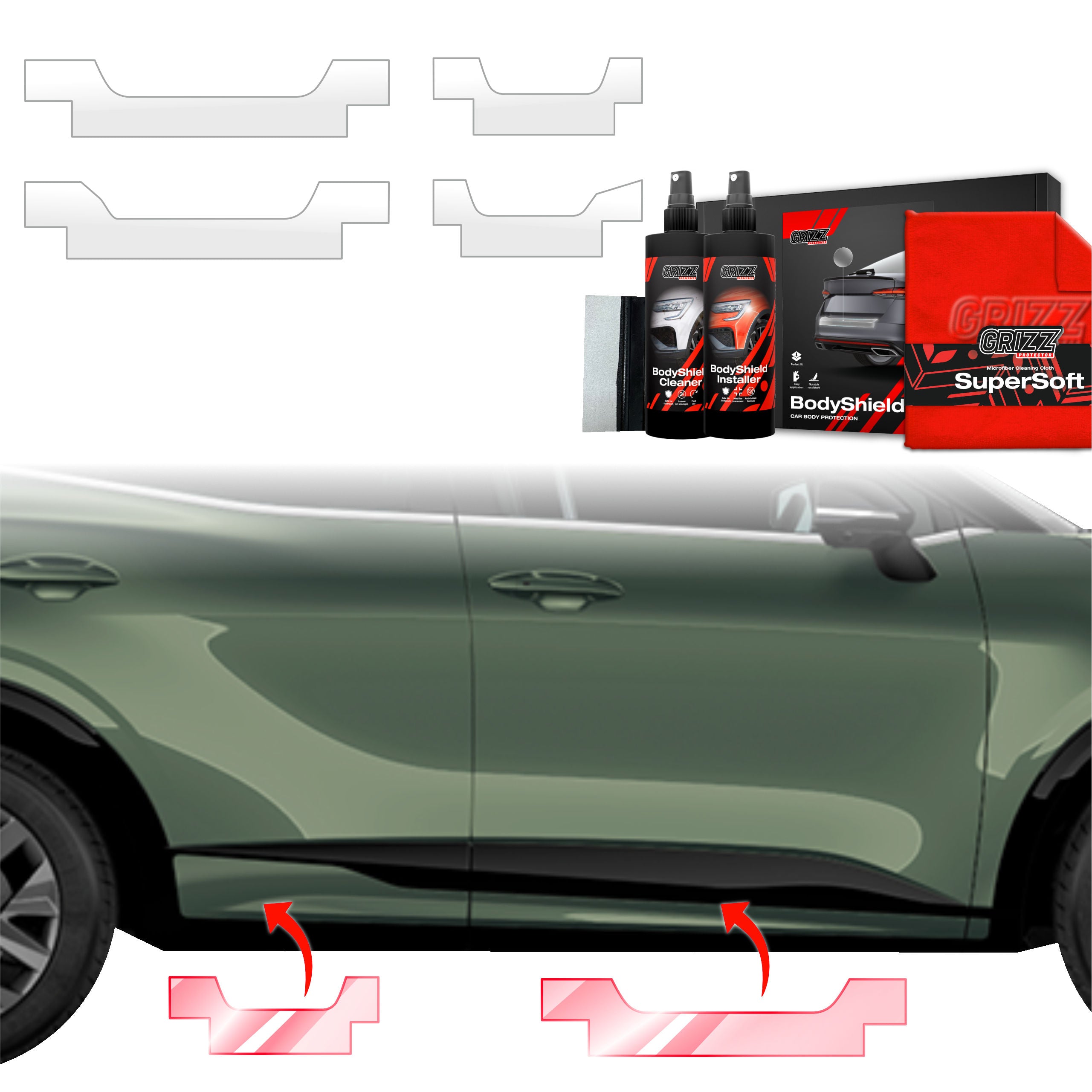 4in1 Schutzfolie Grizz Protector für Schweller - Kia Sportage 5 (2021-2025)