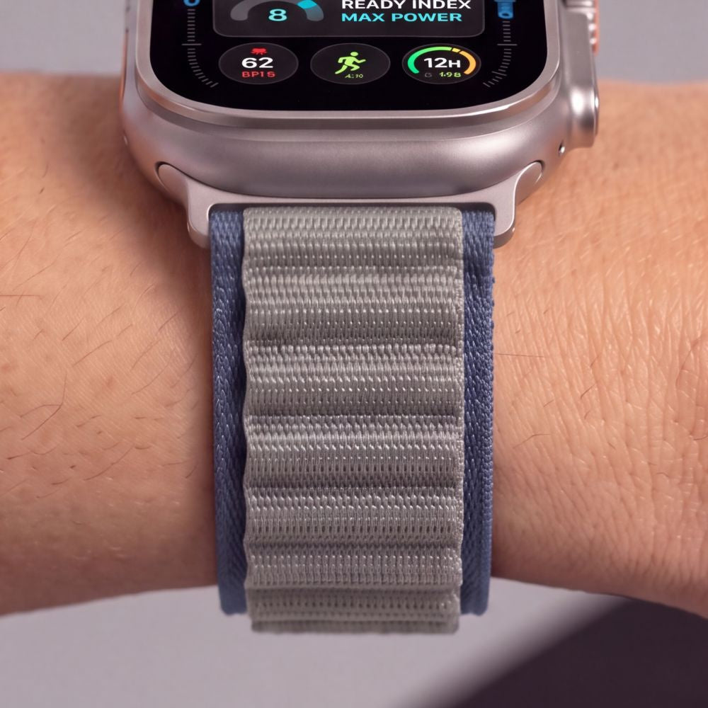 Armband für Apple Watch 49/46/45/44 mm, Tech Protect Nylon Pro, Dunkelgrau (8/9)