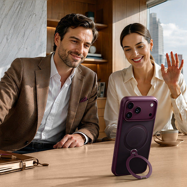Handyhülle für iPhone 18 Pro / 17 Pro Torras Ostand Q3 Spin, Violett (8/9)