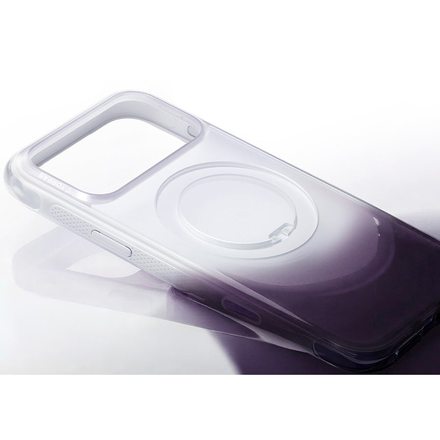 Handyhülle für iPhone 18 Pro Max / 17 Pro Max, Torras Ostand O3 Air Gradient für MagSafe, Violett-Blau (8/10)