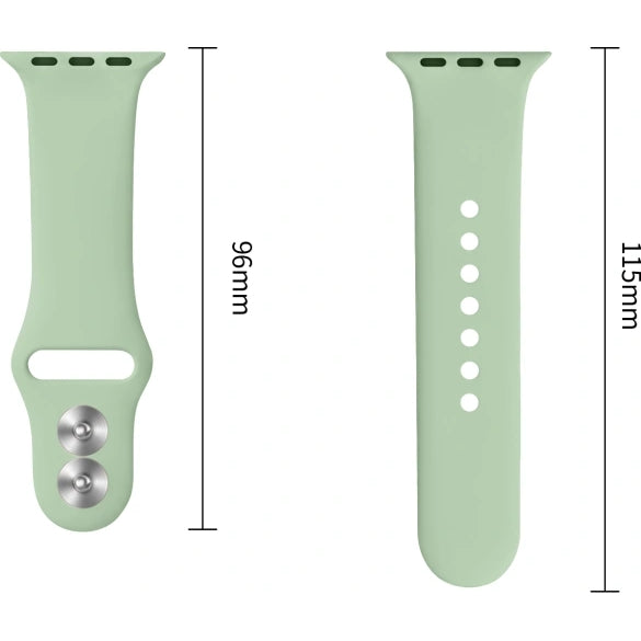 Armband für Apple Watch 42/41/40/38 mm, Tech-Protect Silicone, Pistazienfarben (8/10)