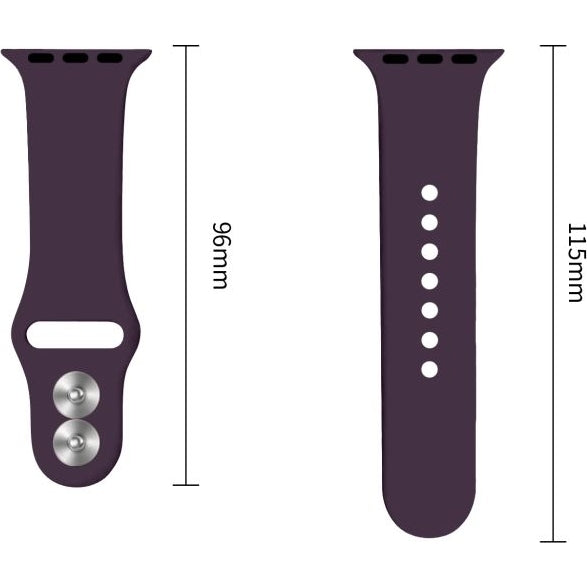 Armband für Apple Watch 42/41/40/38 mm, Tech-Protect Silicone, Burgunderrot (8/9)