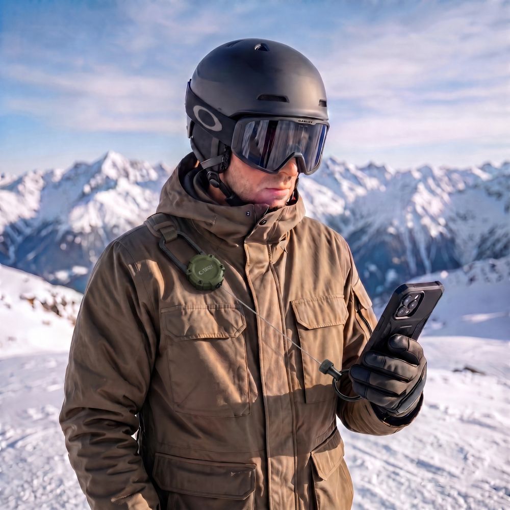 Anti-Diebstahl Handy Lanyard mit einziehbarem Seil, Tech-Protect ATH03 UrbanLoop, Grün (8/9)