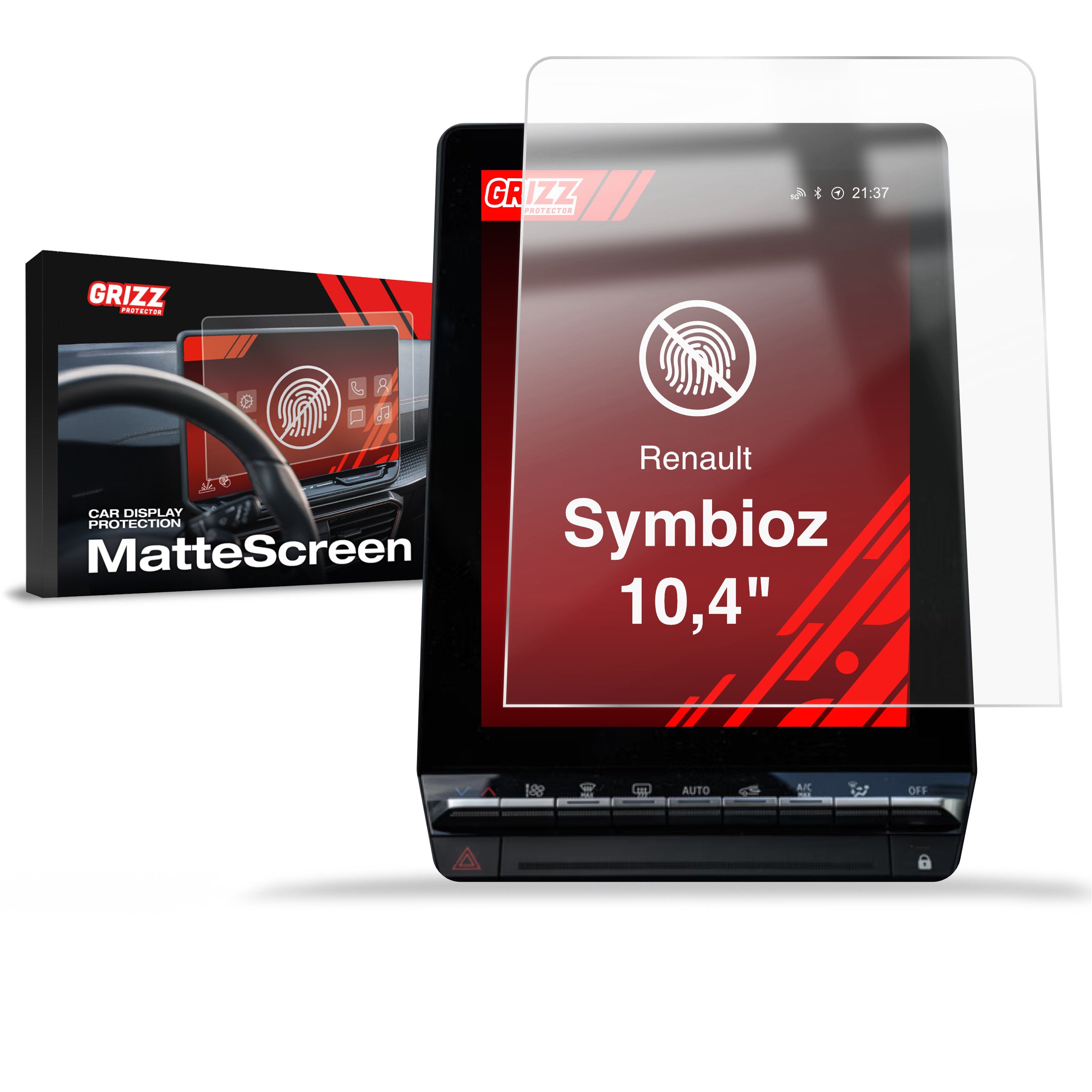 Matte Autodisplayfolie für Renault Symbioz 10,4" (2024-2026), Grizz Protector