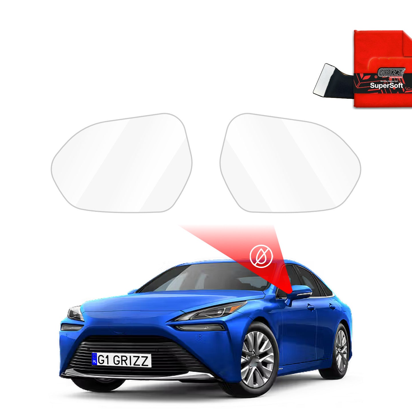 Regenschutzfolie Grizz Protector für Außenspiegel - Toyota Mirai (2020-2026)