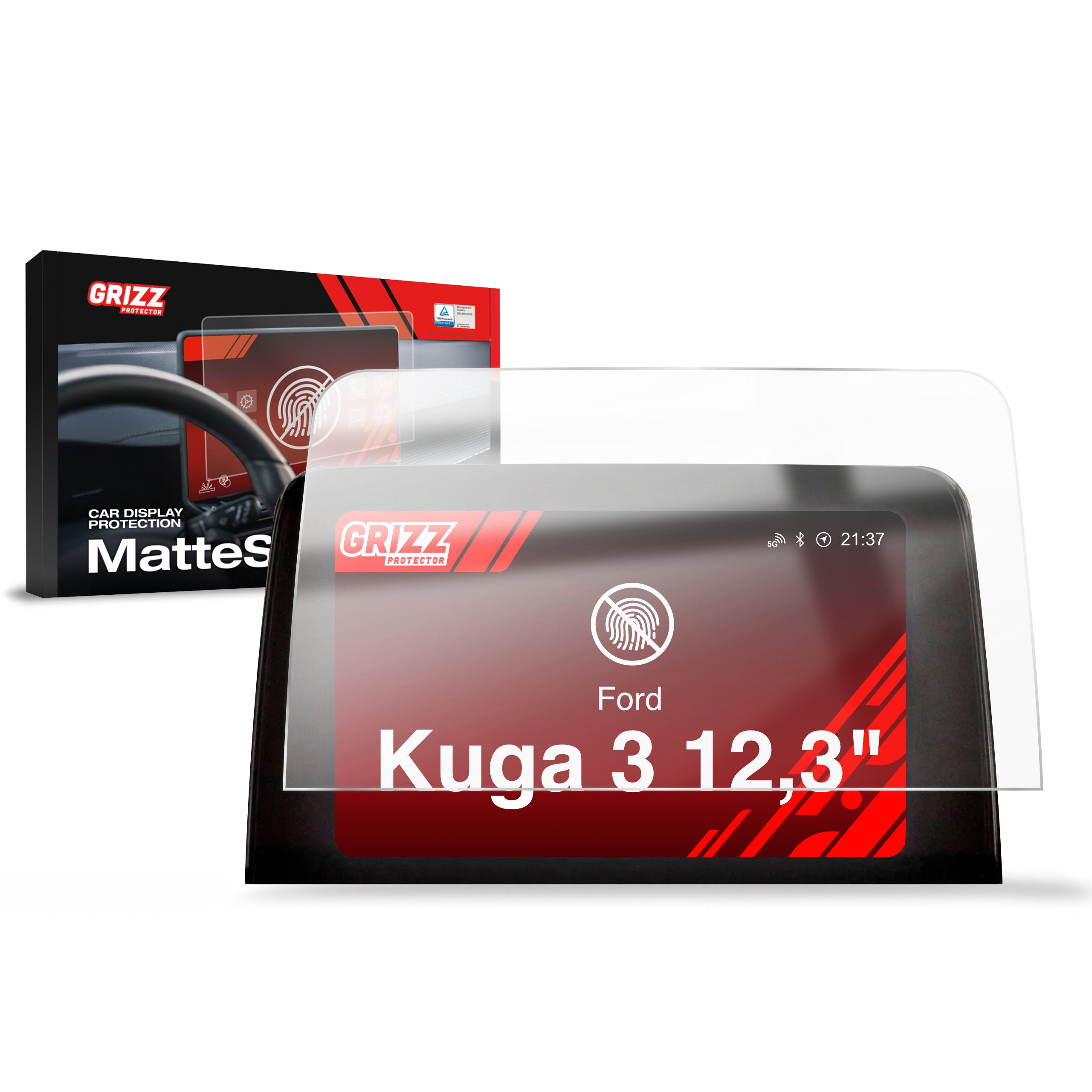 Matte Autodisplayfolie für Ford Kuga 3 (2019-2024), Grizz Protector