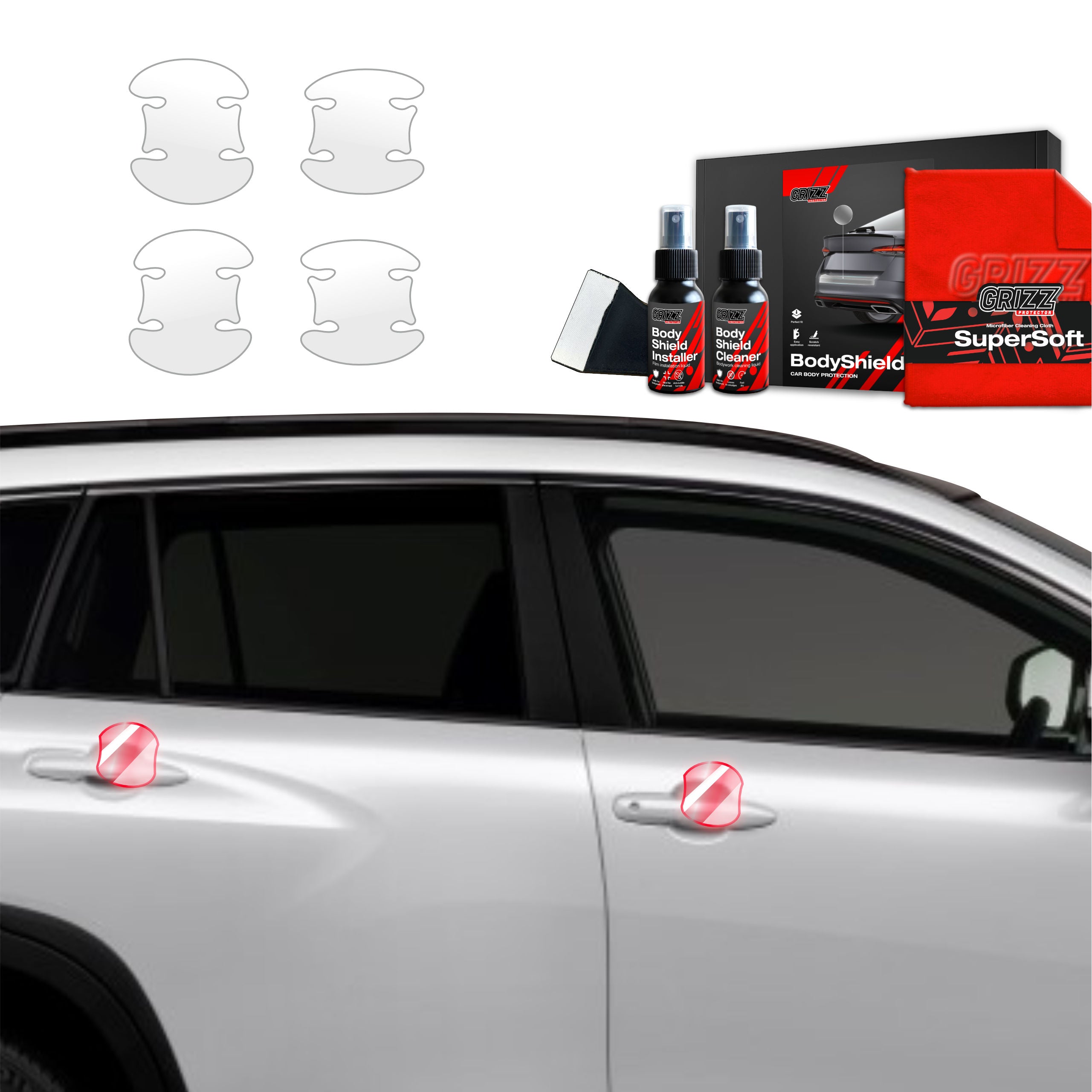 4in1 Schutzfolie Grizz Protector für Türgriffmulden - Toyota Corolla Cross (2022-2026)