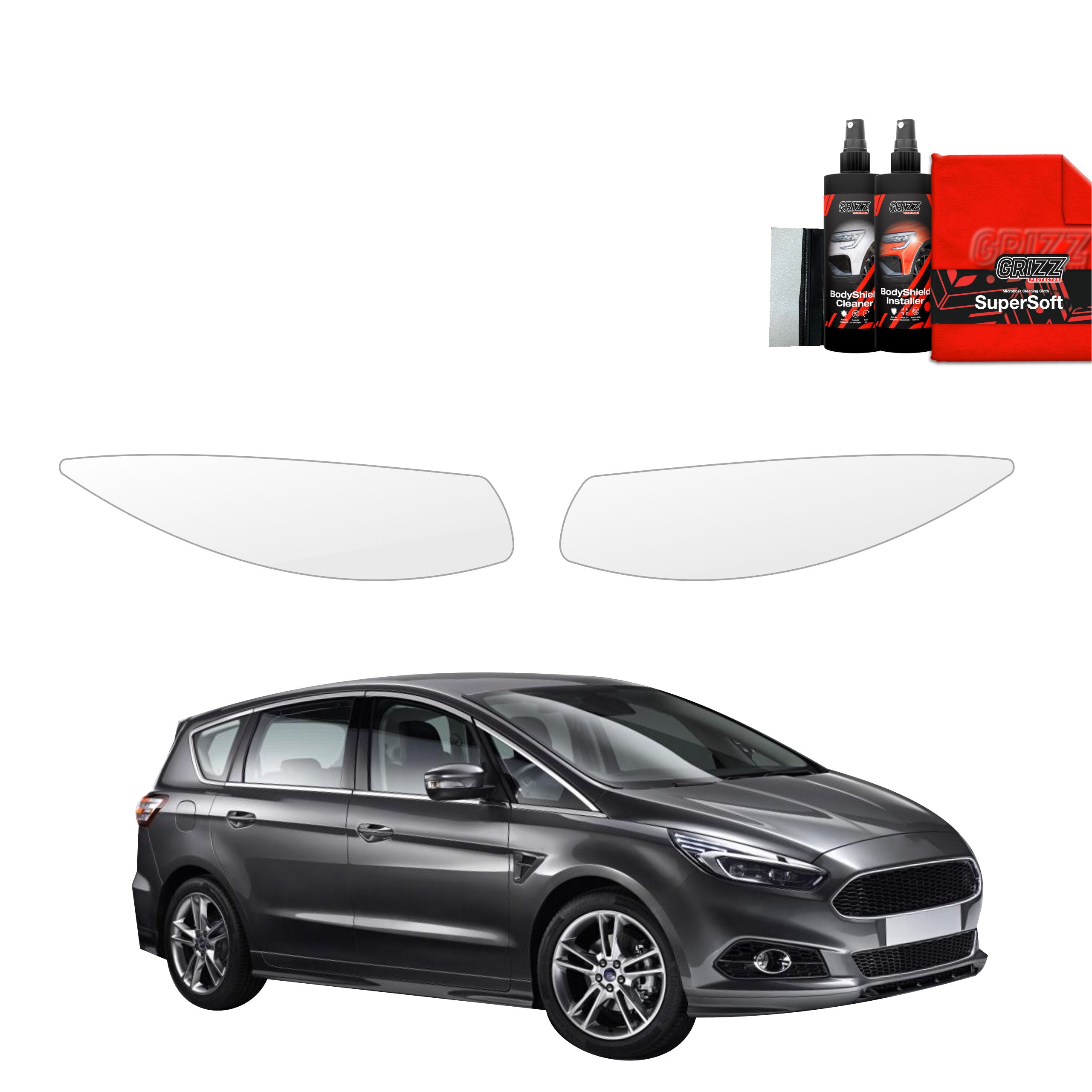 2in1 Schutzfolie Grizz Protector für Scheinwerfer - Ford S-Max MK2 (2015-2019)