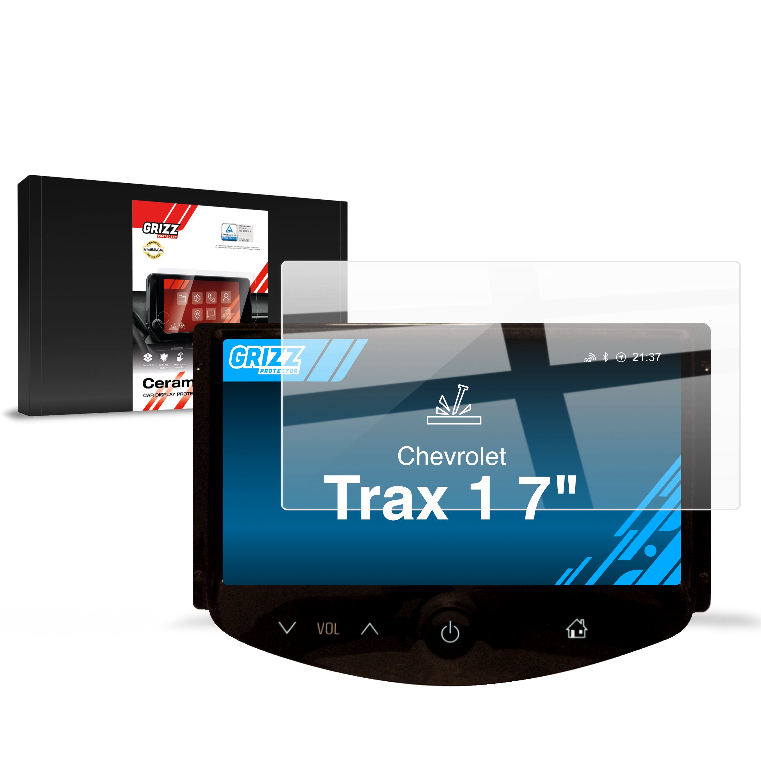 Keramische Autodisplayfolie für Chevrolet Trax 1 7" (2013-2015), Grizz Protector