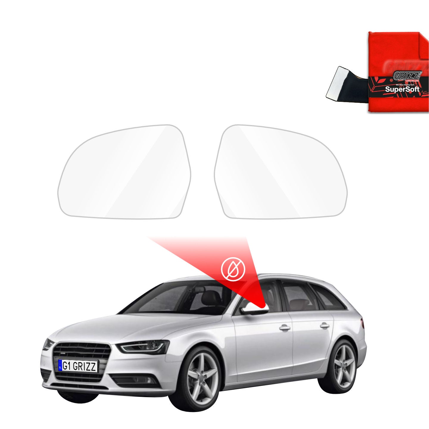 Regenschutzfolie Grizz Protector für Außenspiegel - Audi A4 B8 Avant Facelifting (2011-2015)