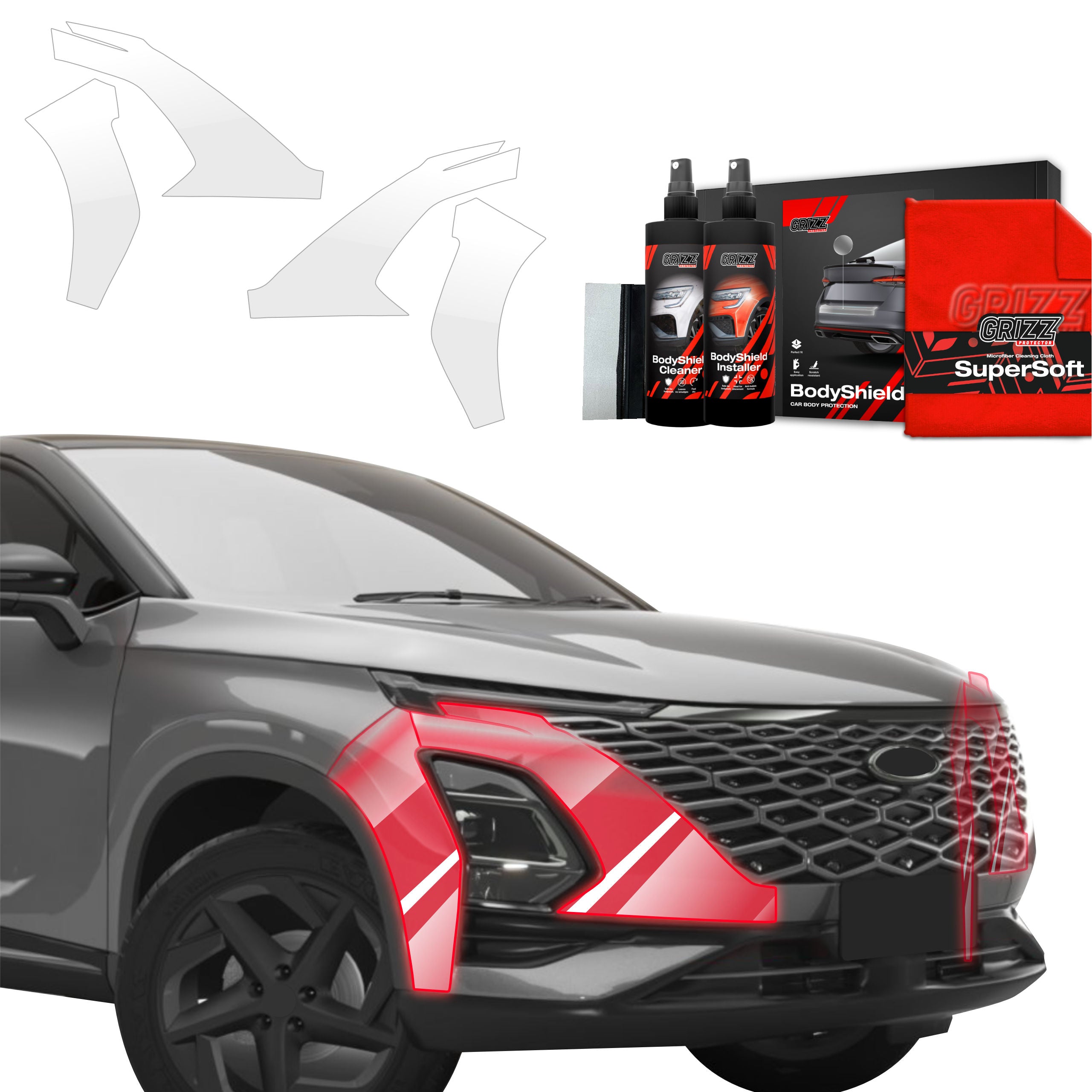 4in1 Schutzfolie Grizz Protector für Stoßstange - OMODA 5 Facelift (2024-2026)