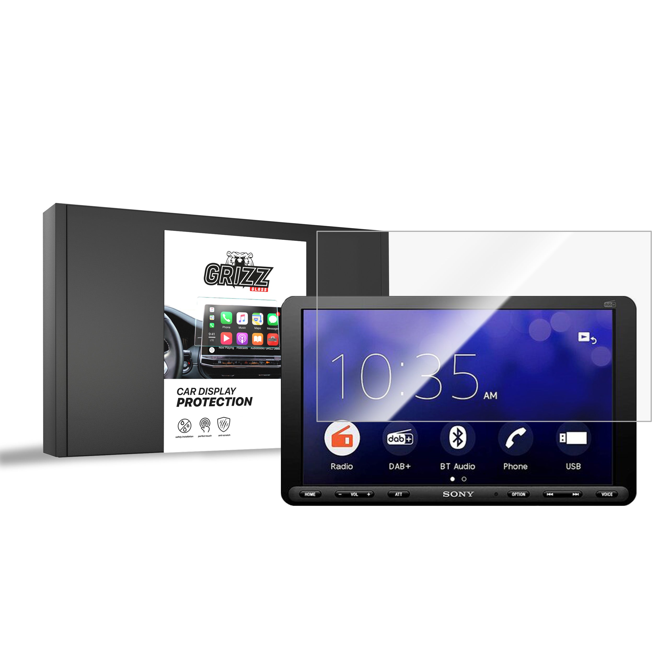 Keramische Autodisplayfolie für Sony XAV-AX8050D, Grizz Protector