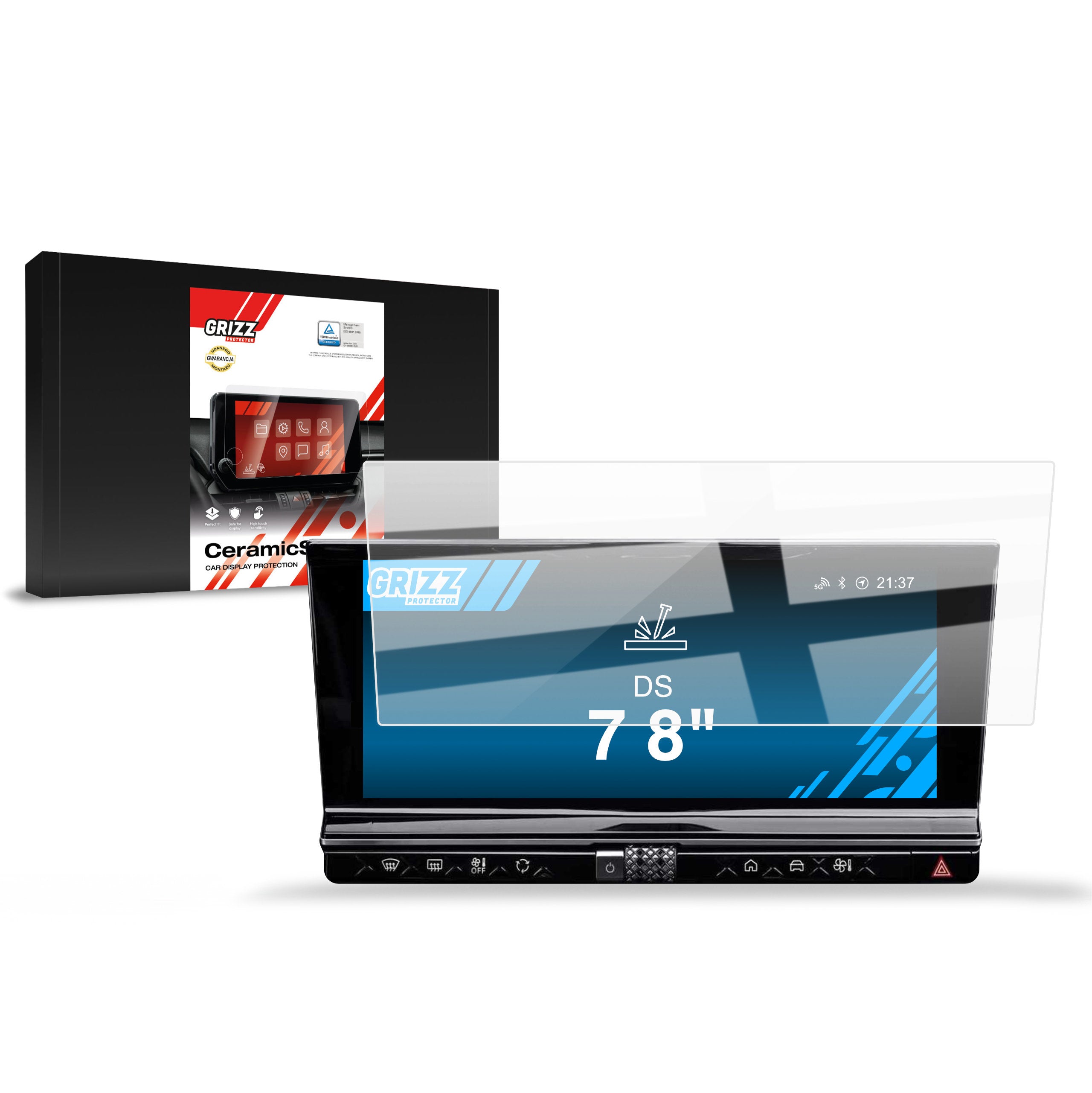 Keramische Autodisplayfolie für DS7 (2017-2022), Grizz Protector