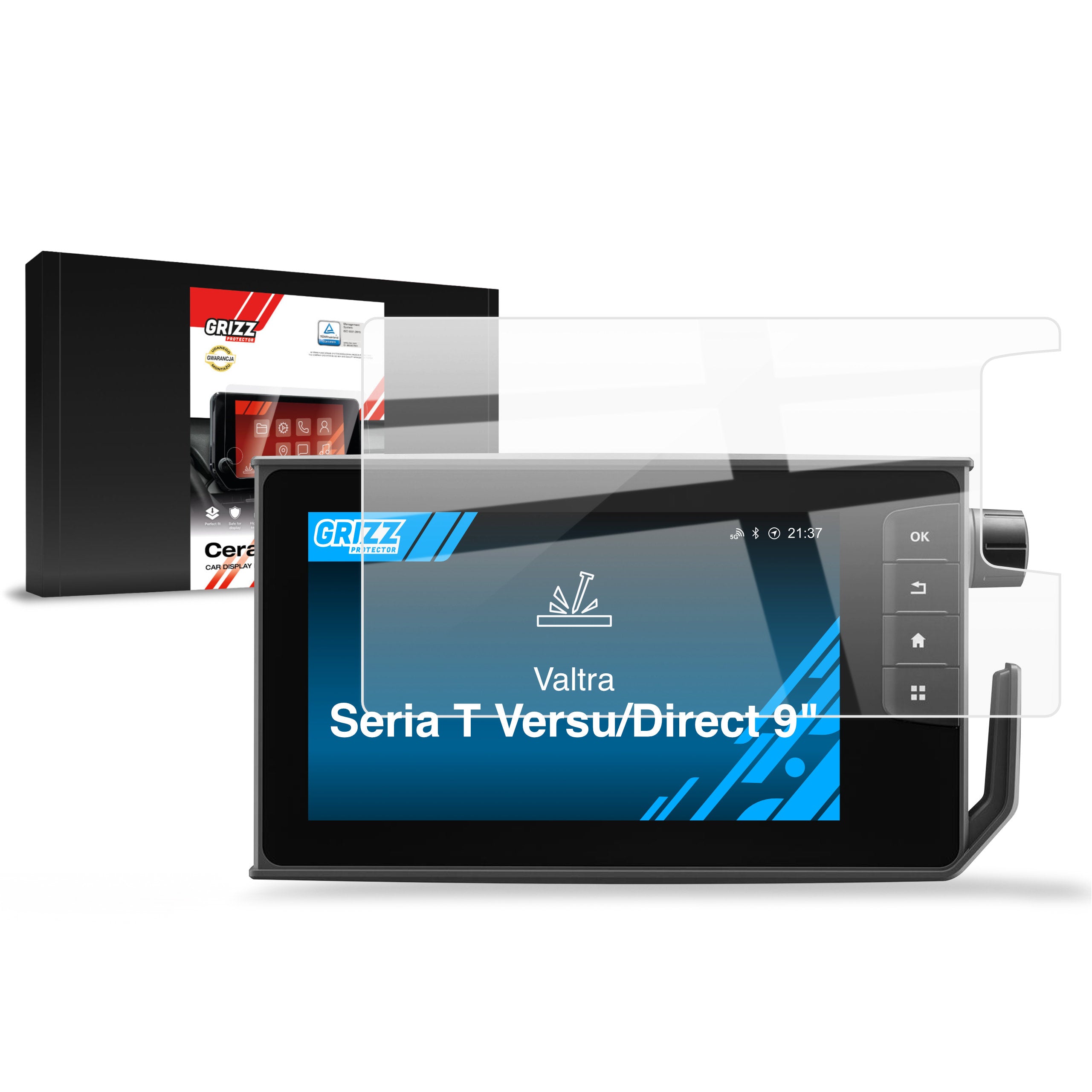 Keramische Autodisplayfolie für Valtra seria T Versu SmartTouch 9" (2017-2026), Grizz Protector