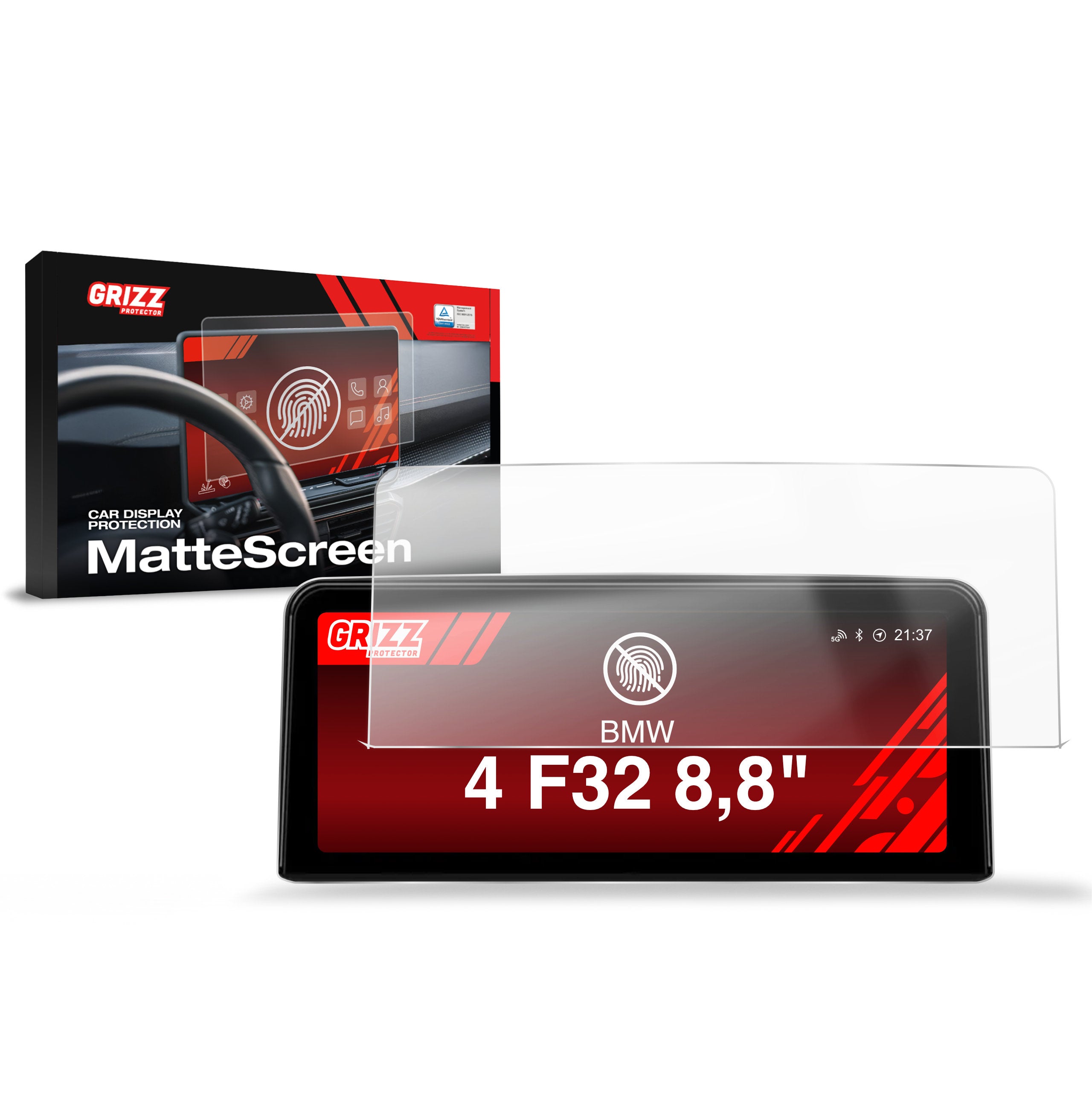 Matte Autodisplayfolie für BMW 4 F32 8,8" (2013-2020), Grizz Protector
