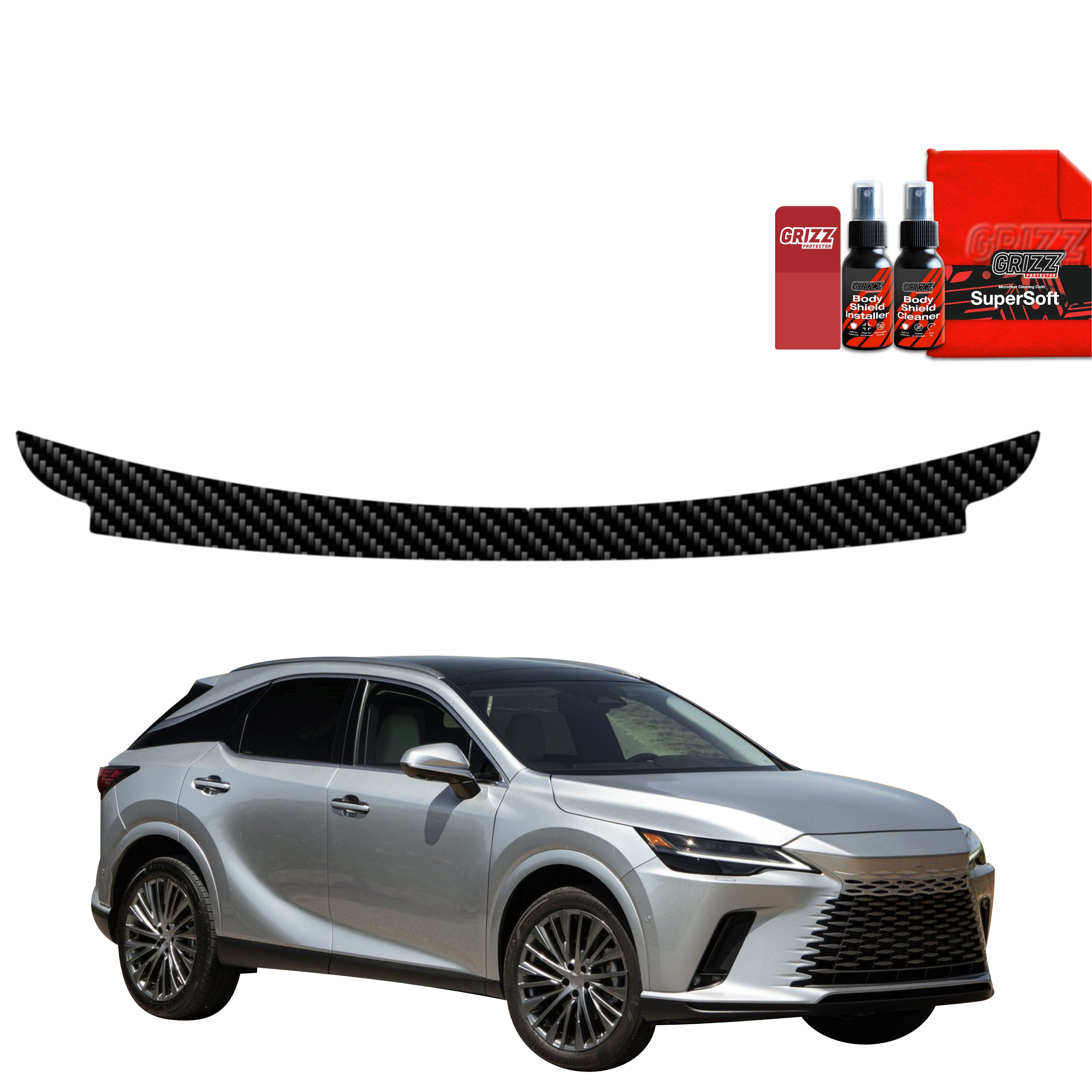 Kohlenstoff Schutzfolie Grizz Protector für Ladekante - Lexus RX 350h (2022-2026)