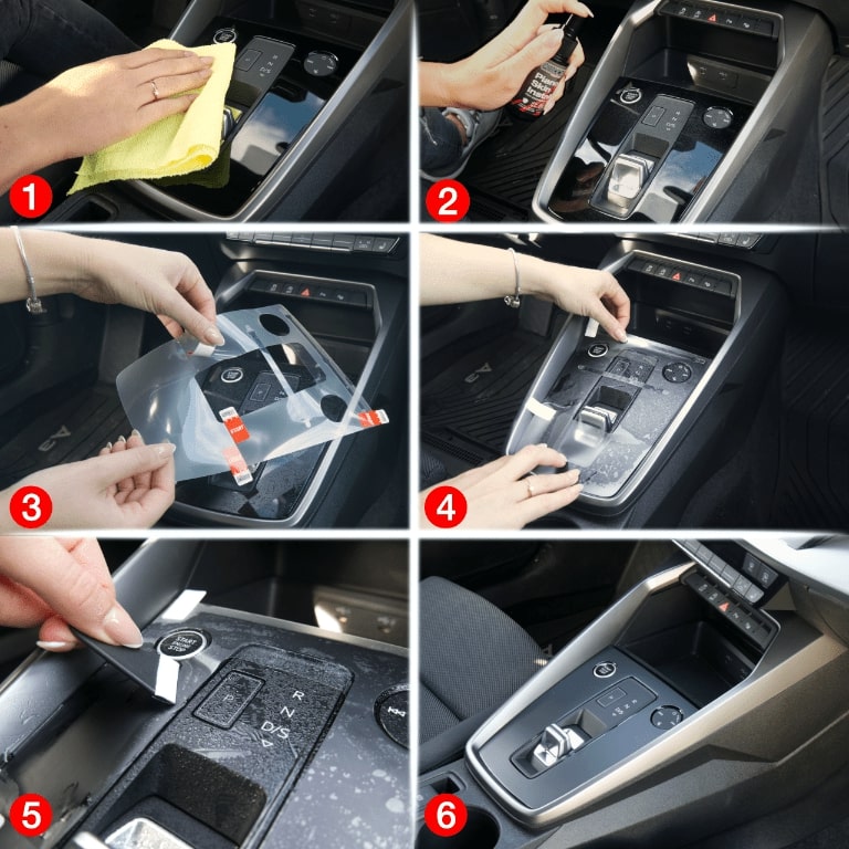 3in1 Armaturenbrett und Interieurleisten Schutzfolie Grizz Protector für Audi Q7 (2018-2025) Matt