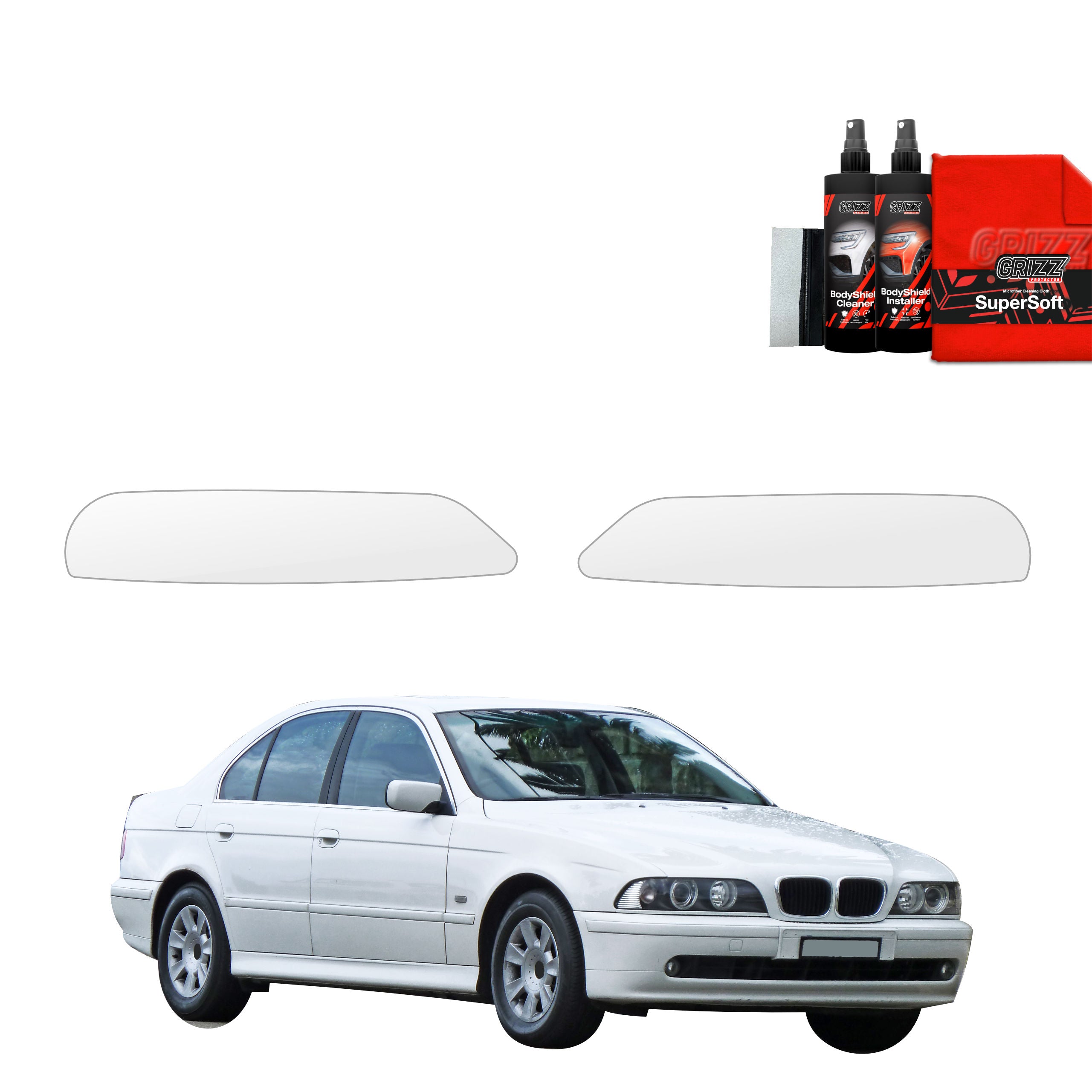 2in1 Schutzfolie Grizz Protector für Scheinwerfer - BMW 5 E39 Sedan (1995-2003)