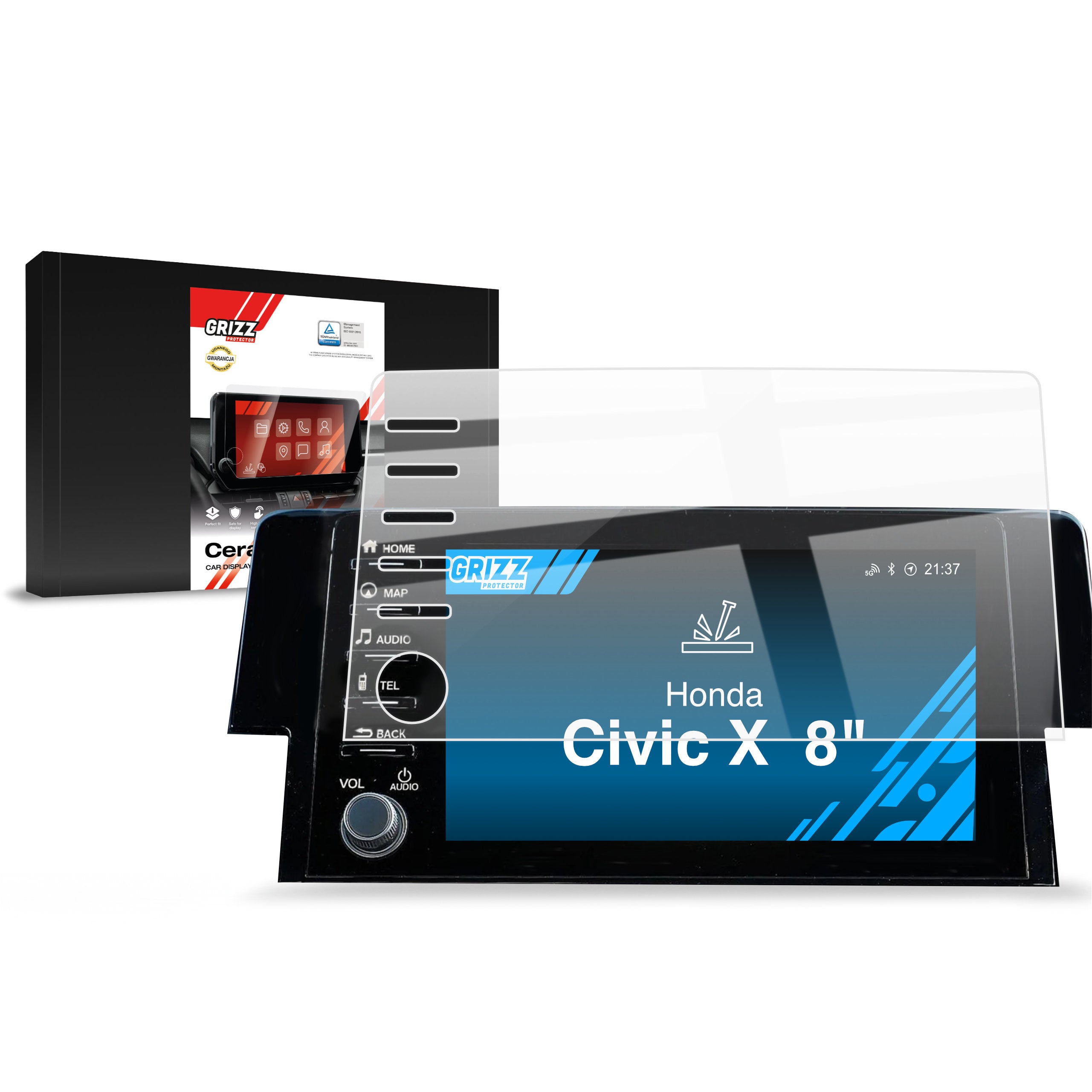 Keramische Autodisplayfolie für Honda Civic X (2020), Grizz Protector