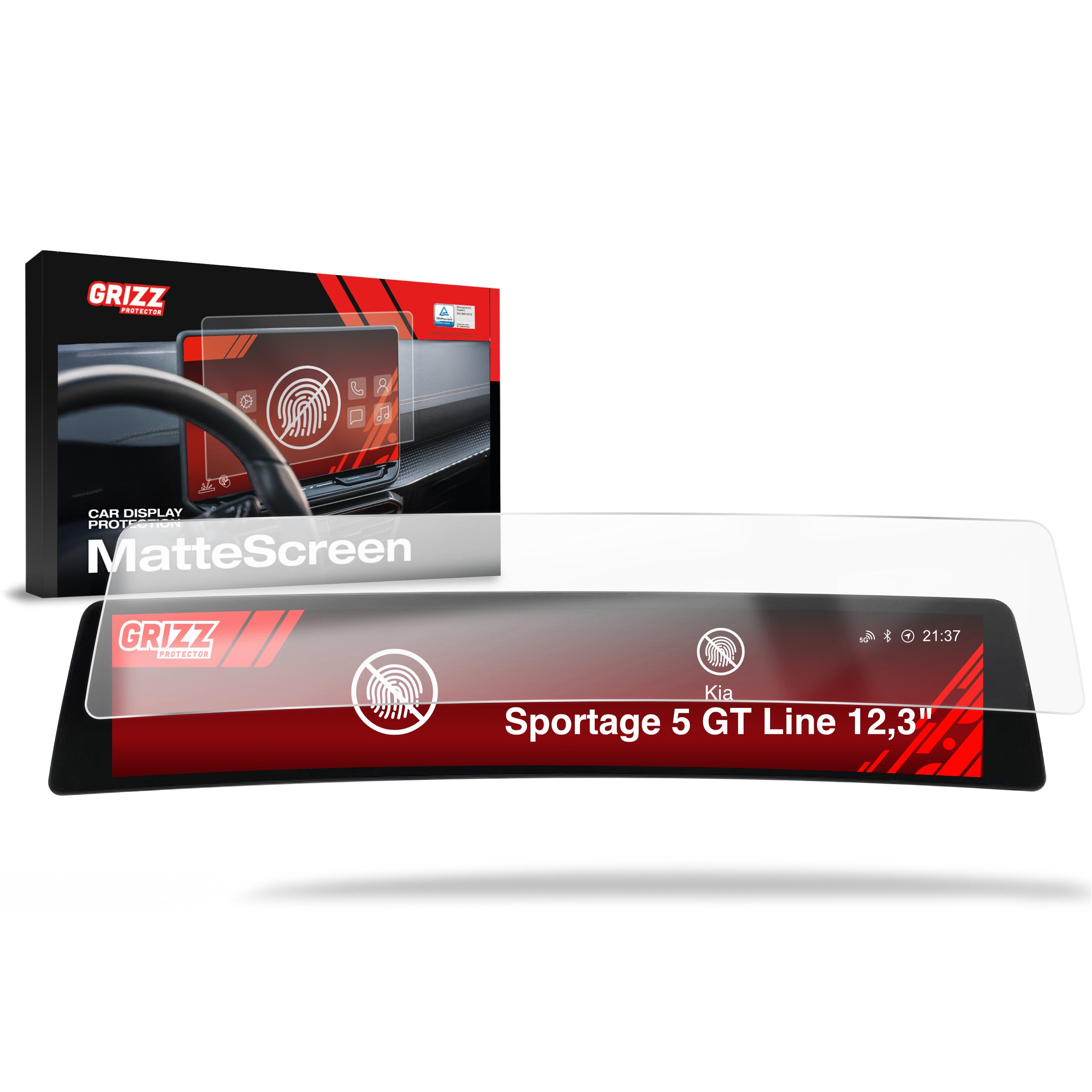 Matte Autodisplayfolie für Kia Sportage 5 GT Line (2021-2024), Grizz Protector