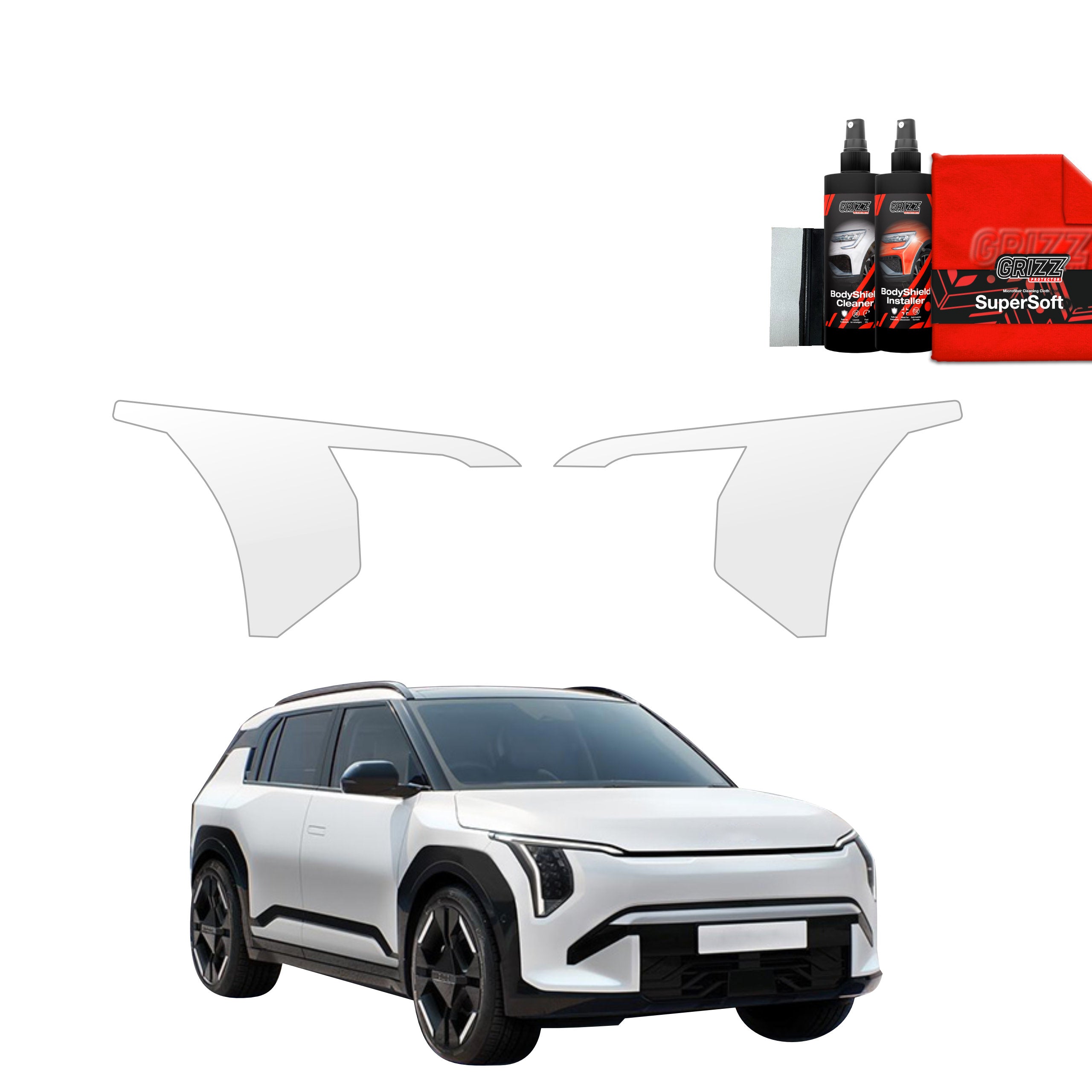 2in1 Schutzfolie Grizz Protector für Scheinwerfer - Kia EV3 GT Line (2025-2026)
