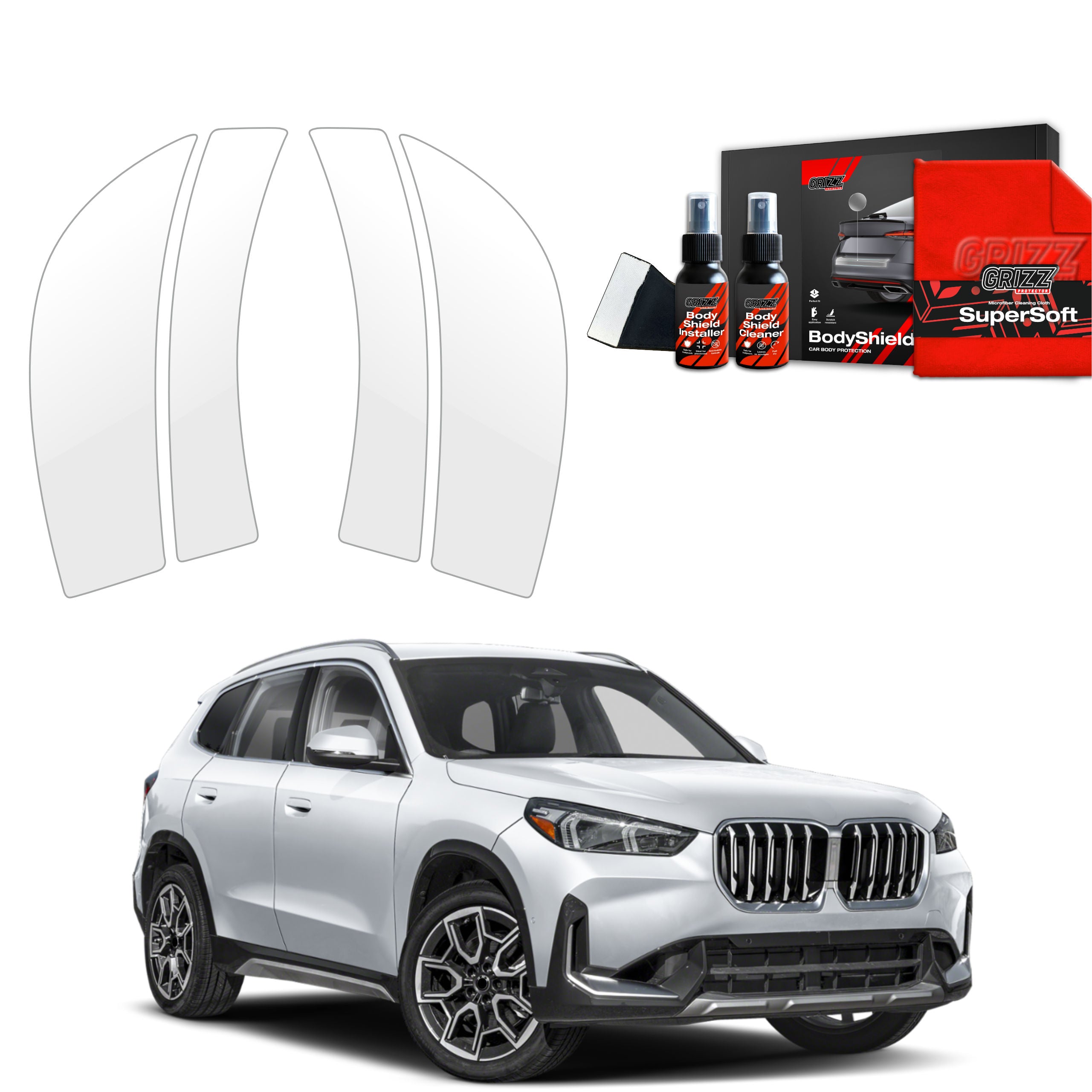 4in1 Schutzfolie Grizz Protector für hinteren & vorderen Seitenschwelle - BMW X1 (2023- 2025)